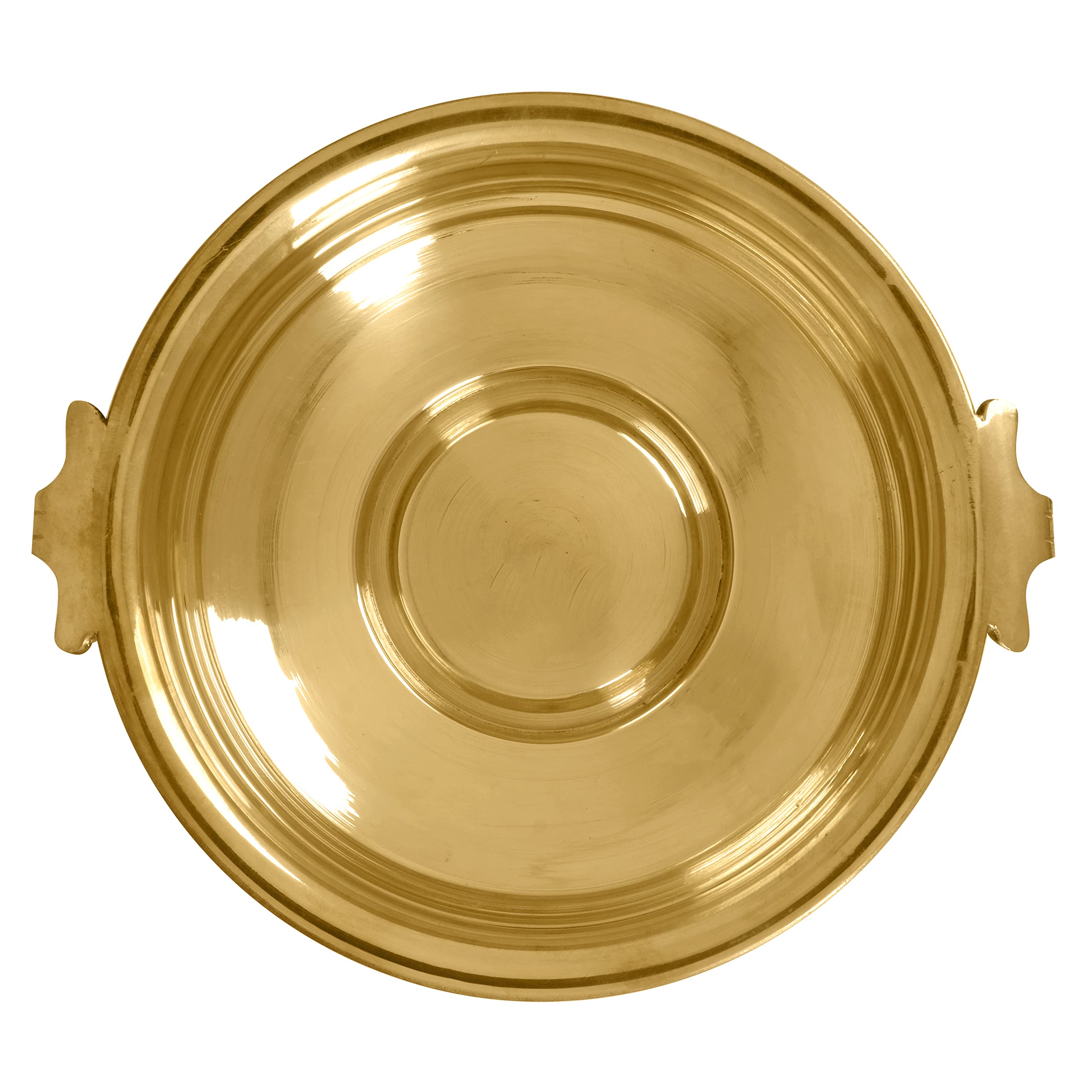 Craftsman SATVIK Decorative 9.6 Inch (8 Inner Dia) Brass Urli For Floating Candles and Flowers Designer Bowl For Living Room Dec