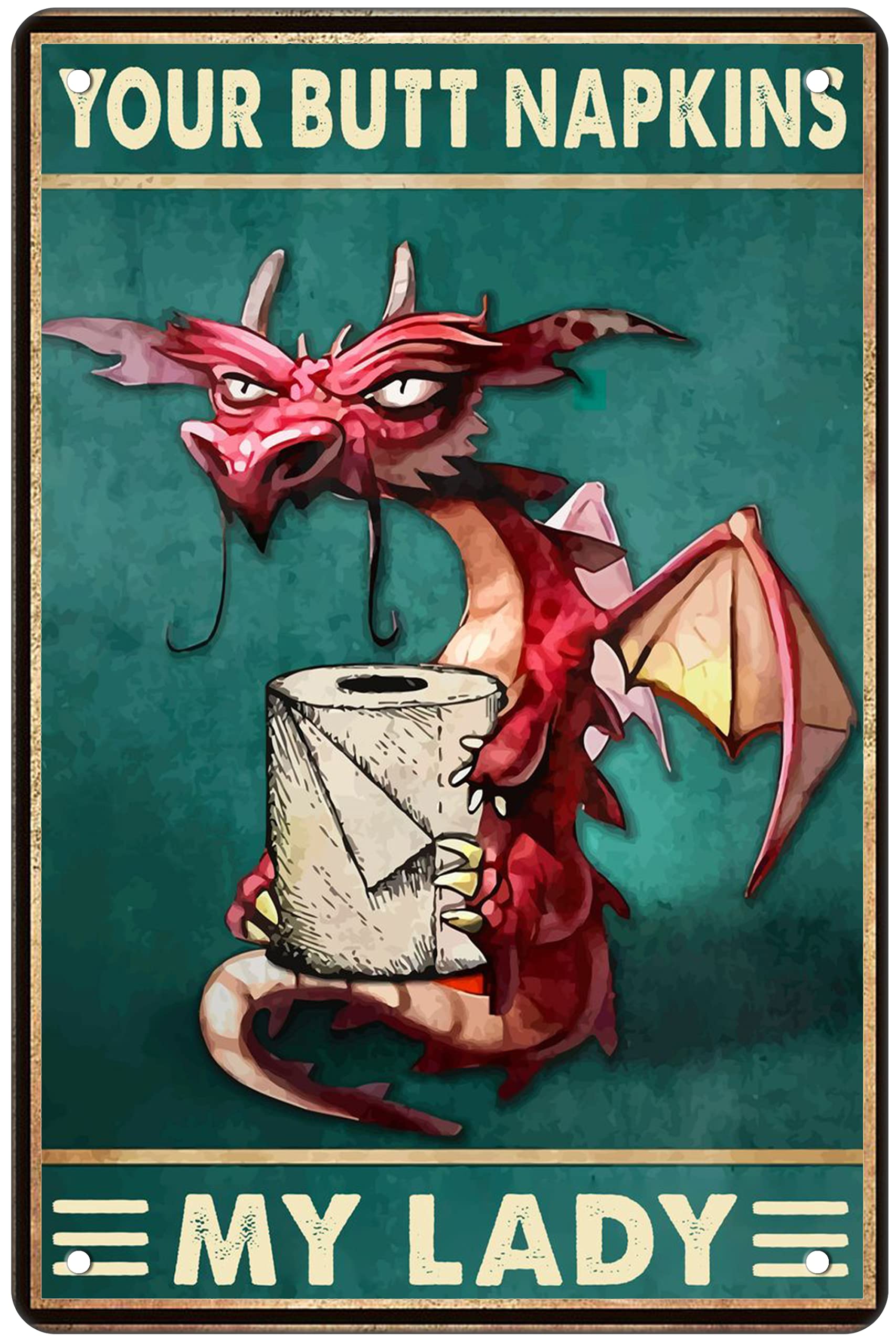 Dragon Wall Decor Sign Dragon Bathroom Sign Gothic Decor Medieval Decor Dragon Wall Decor Dragon Wall Art Poster Retro Poster To