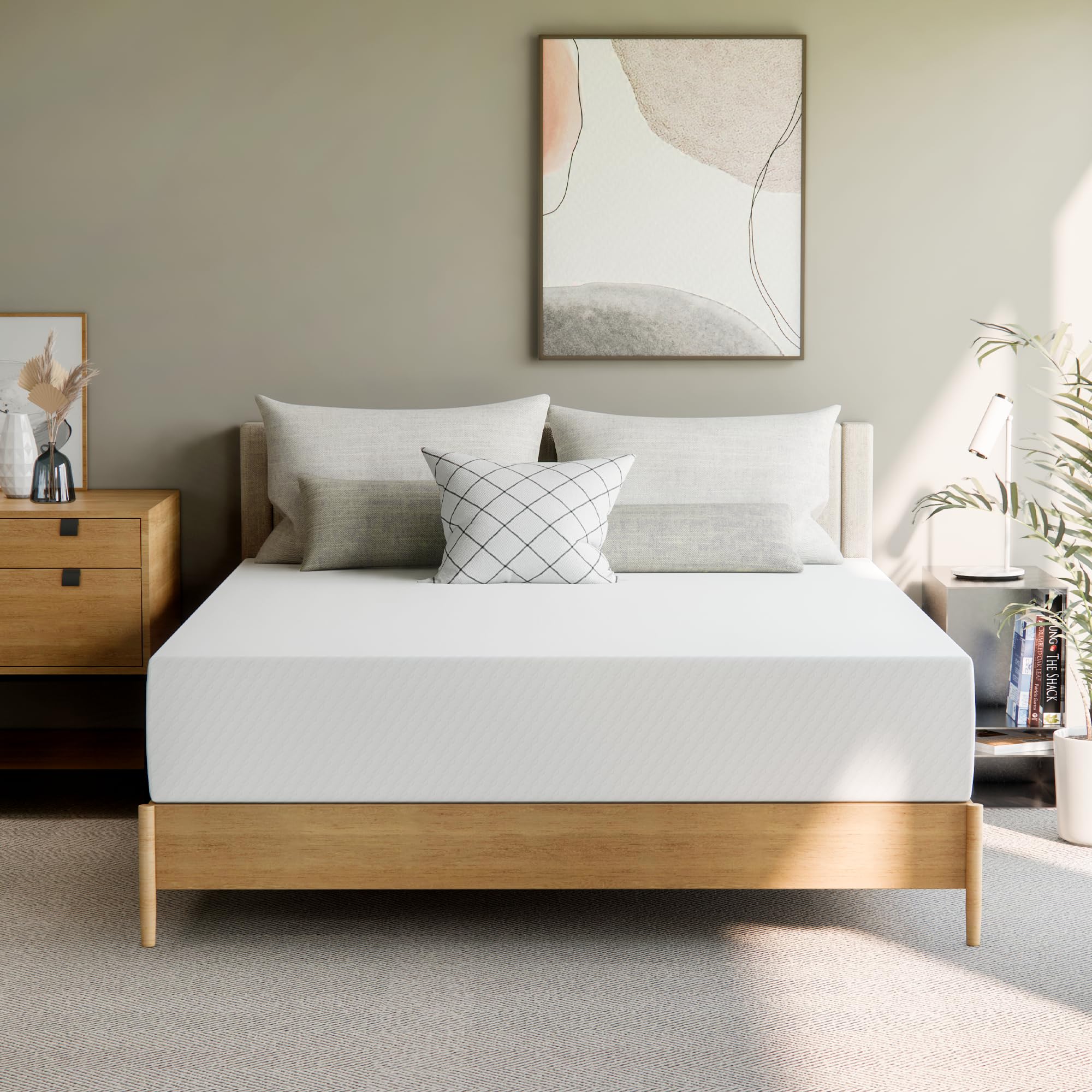 Gaeste 12 Inch Queen Cooling Gel Memory Foam Mattress Medium Firm For Cool Sleep Pressure Relieving Certipur-Us Certified Conven