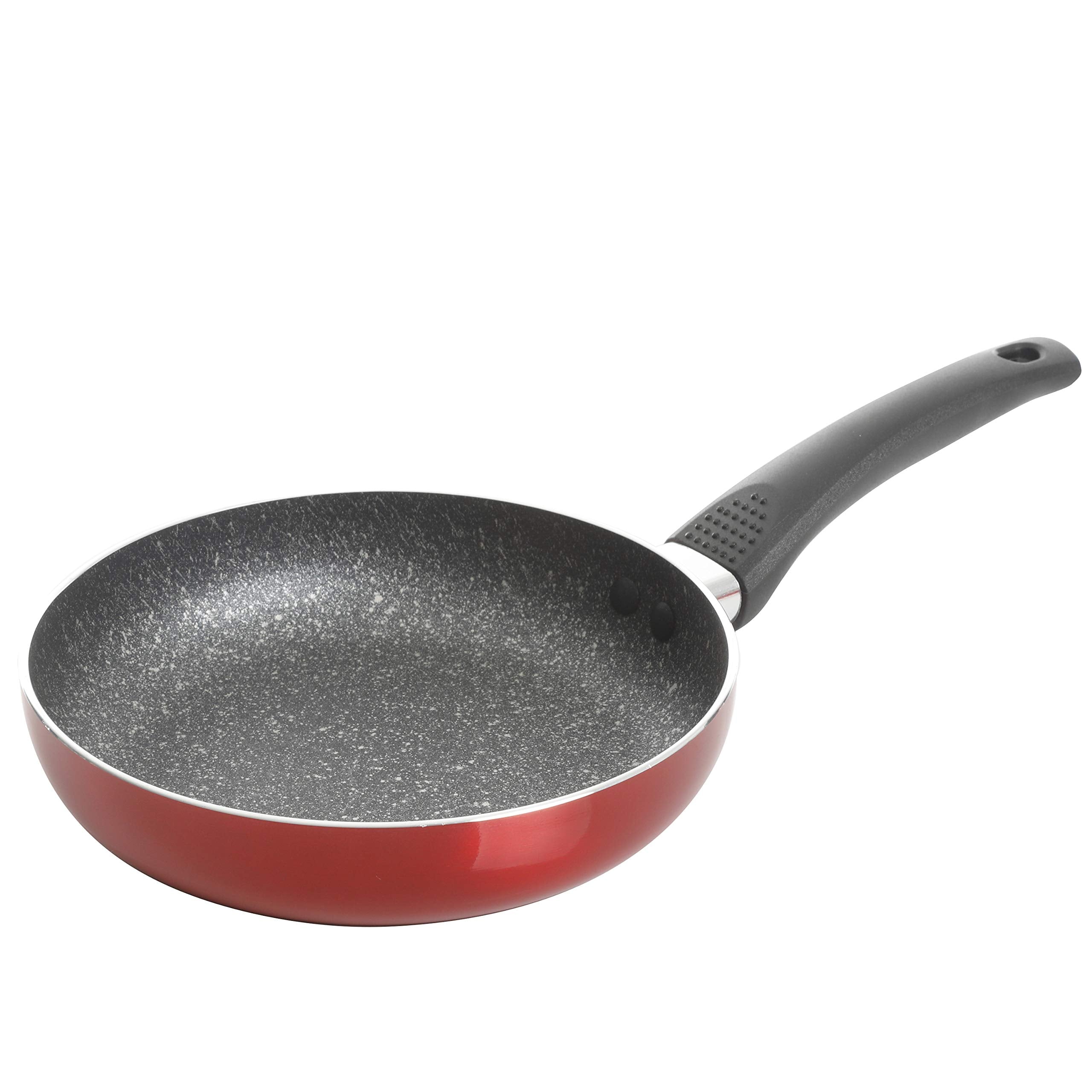 Oster Merrion 9.5 Metallic Red Aluminum Fry Pan With Black Speckle
