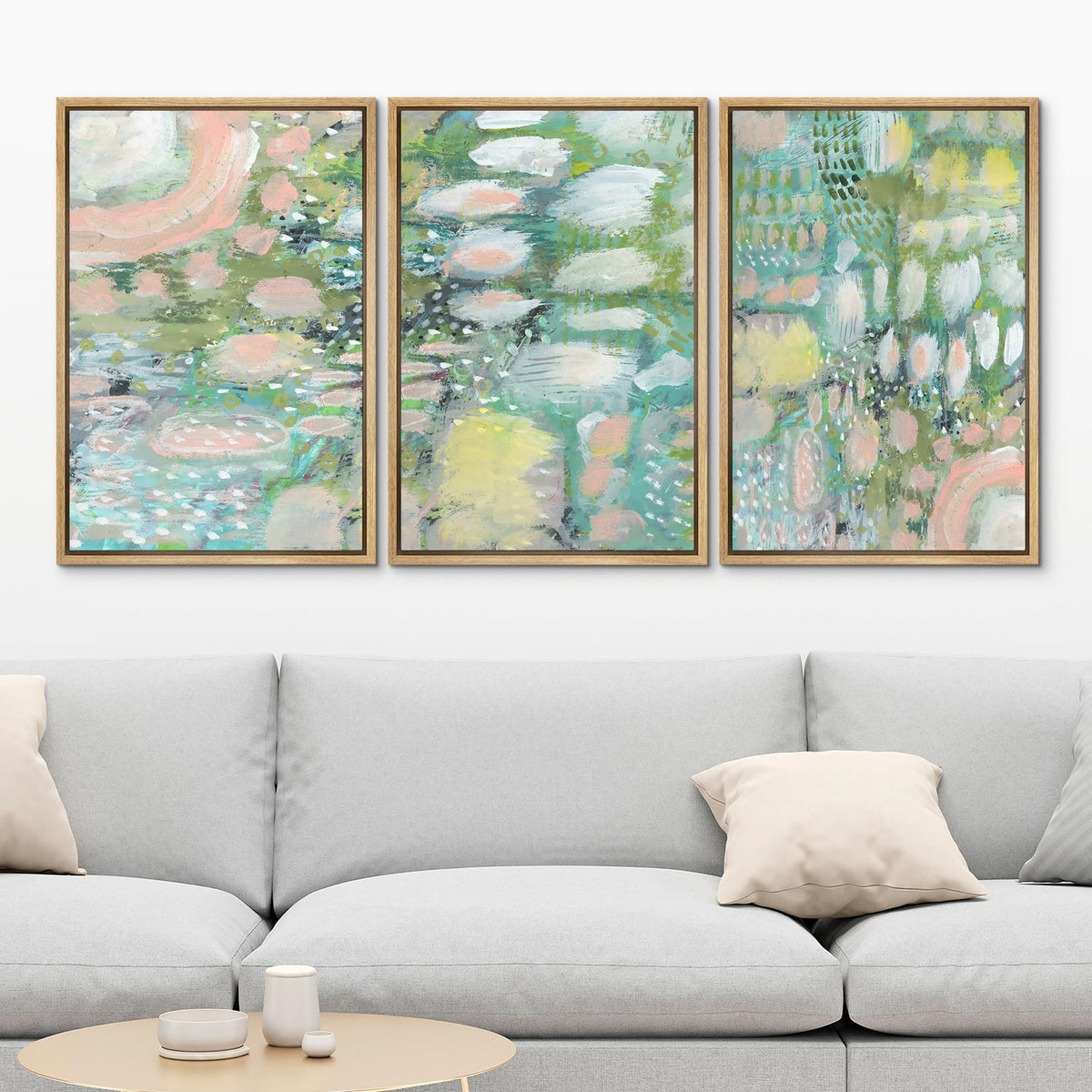 Mudecor Framed Wall Art Print Set Vibrant Textured Abstract Multi-Colo ...