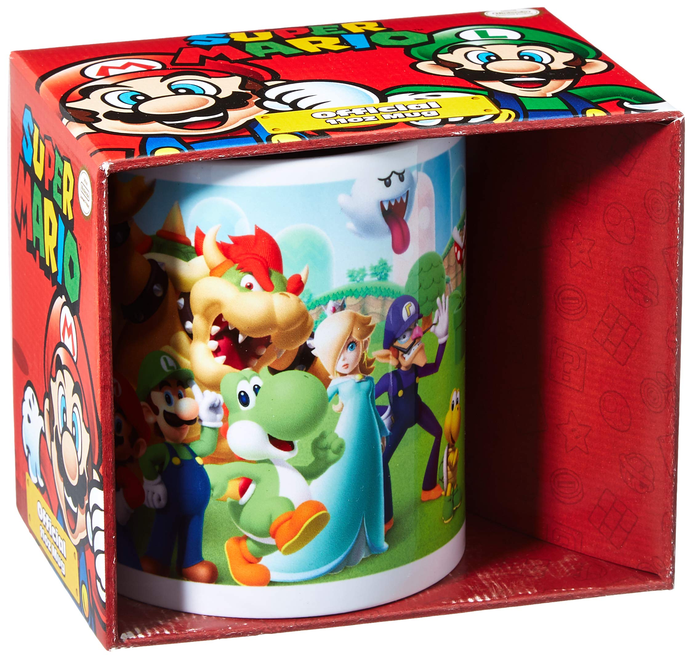 Pyramid Super Mario Mushroom Kingdom Ceramic Mug, Porcelain, Multi-Colour
