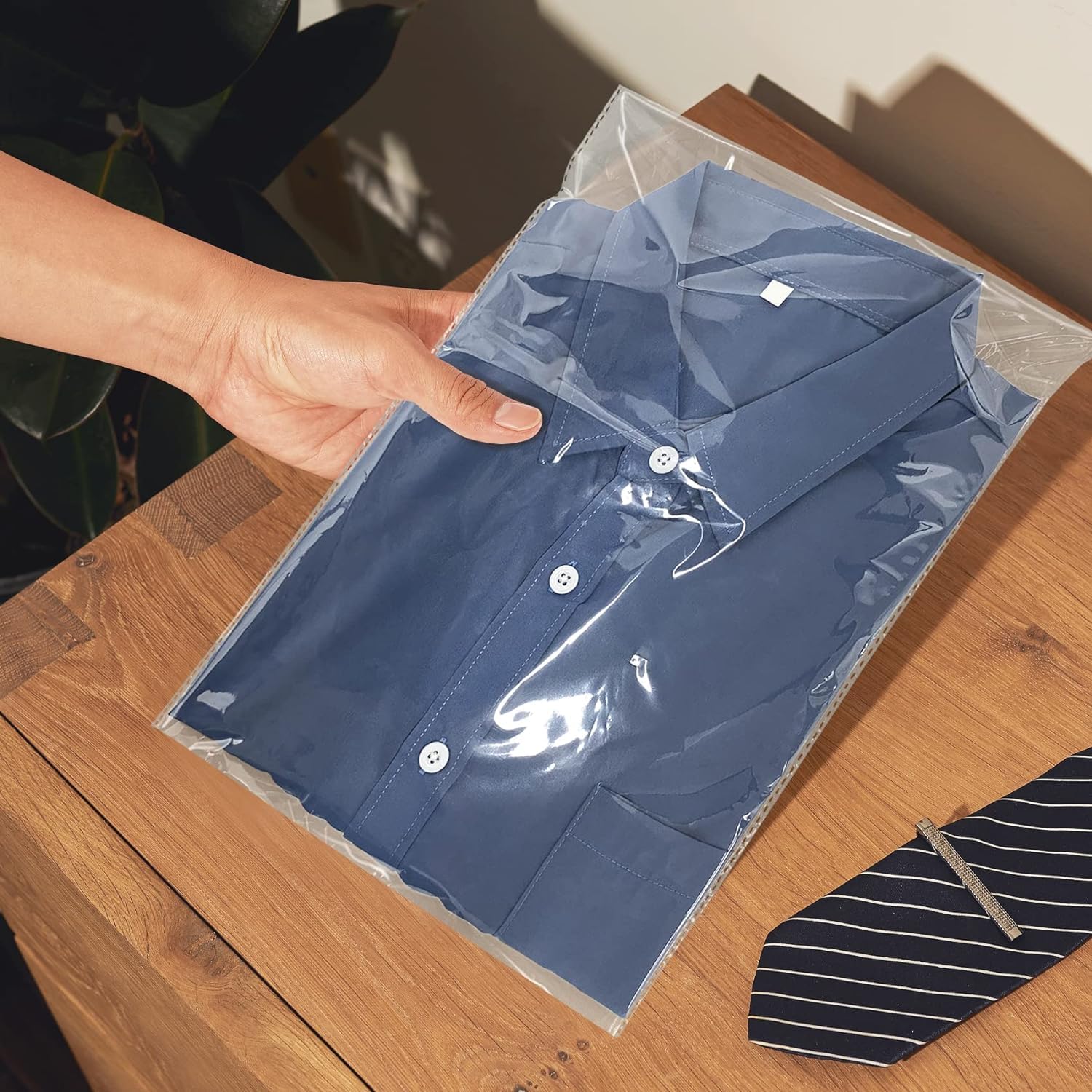 Sonu Sports Co. Sports Goods Plastic Seal Self Adhesive Packing Clear Bag Transparent Pouches For Garments Clothes Saree Shirt,