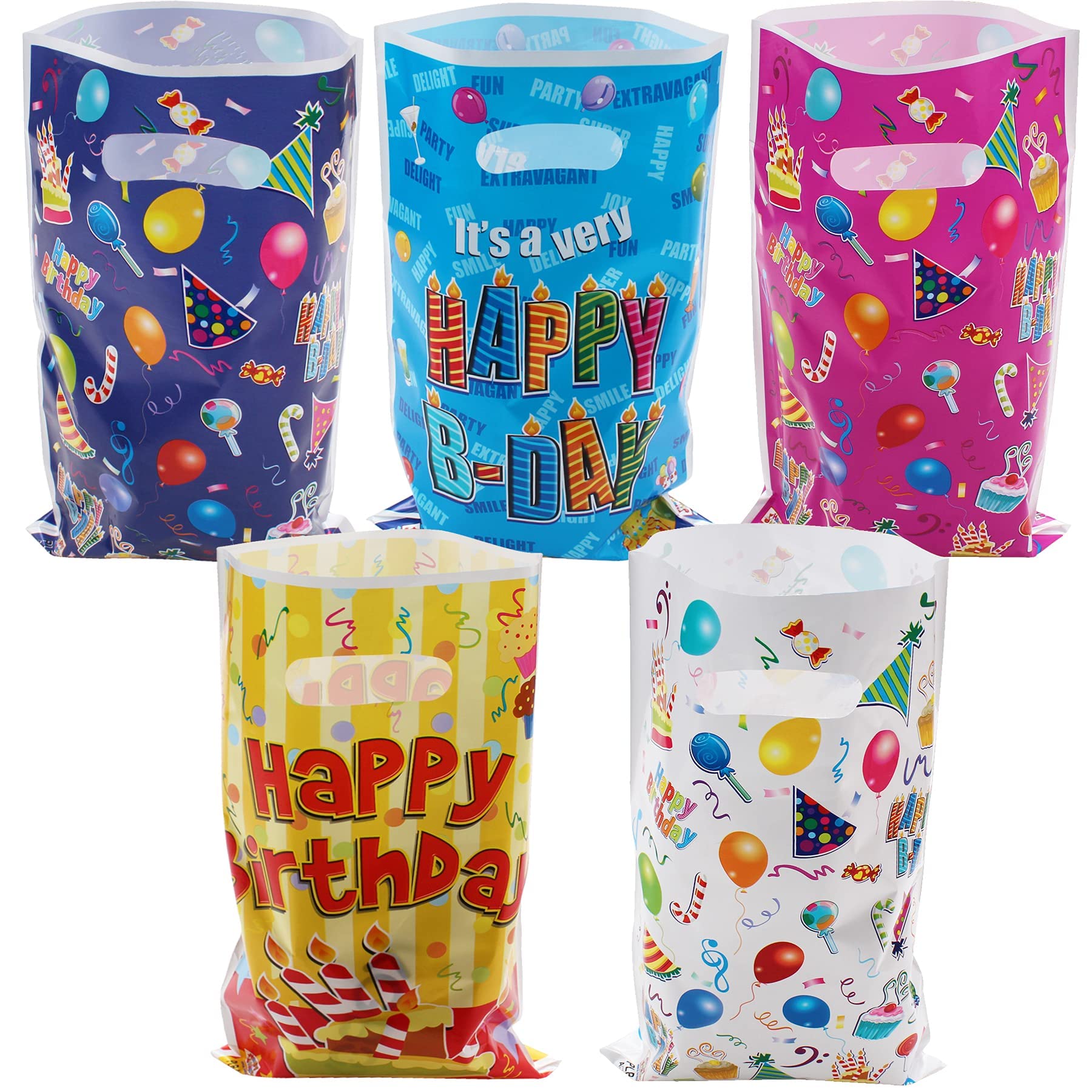 Saizone 25 Pcs Kids Party Favors Bags, Birthday Goodie Candy Bags, Party Goody Favor Bags For Kids Birthday, Bolsitas Bolsas Par