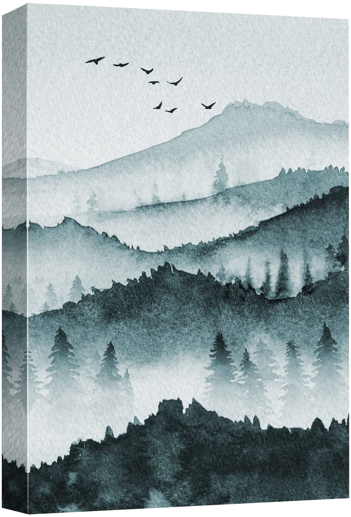 Signwin Canvas Print Wall Art Woodland Nursery Decor Birds Flying Wate ...