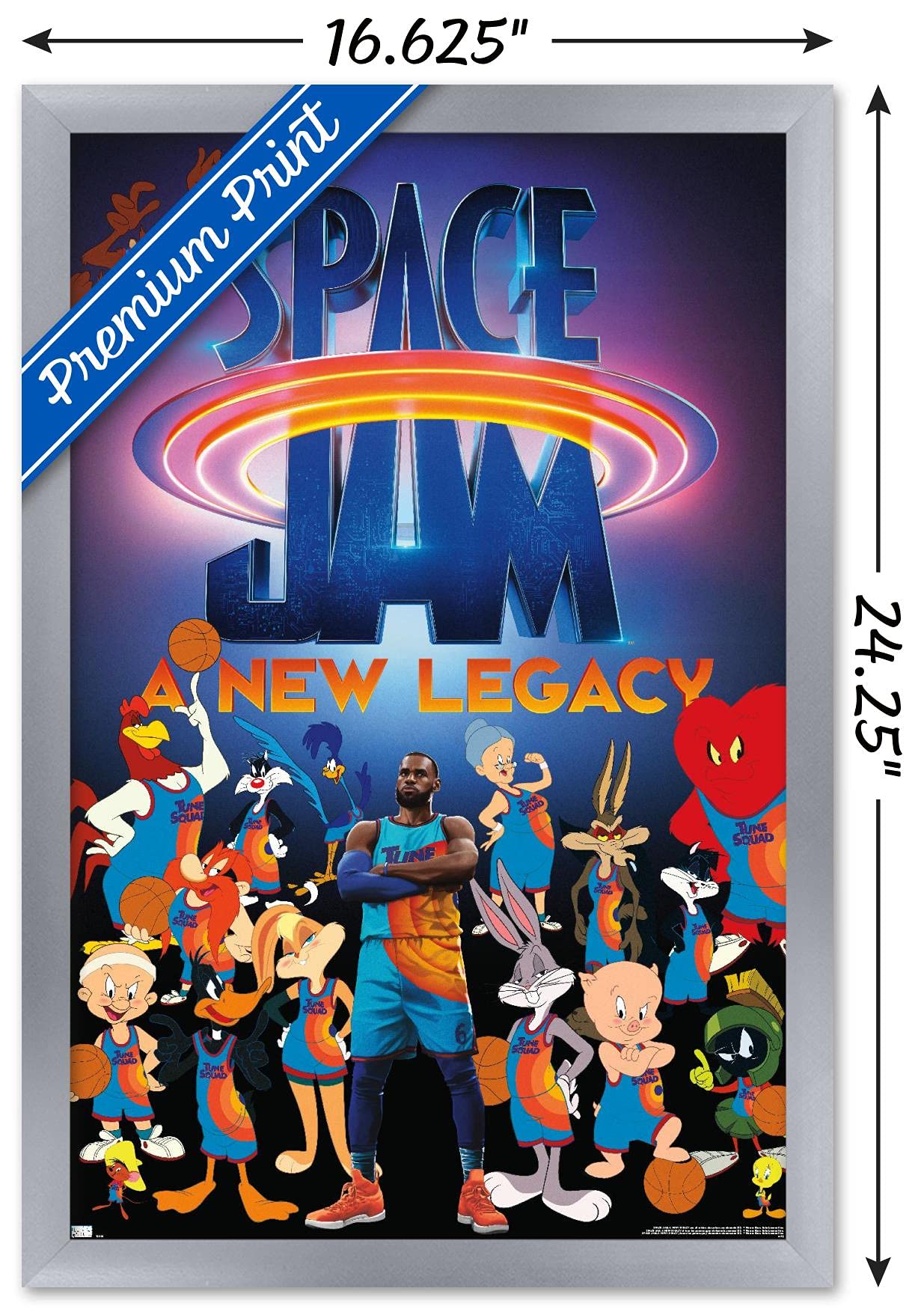 Trends International Space Jam: A New Legacy - Team Wall Poster, 14.725'' X 22.375'', Silver Framed Version
