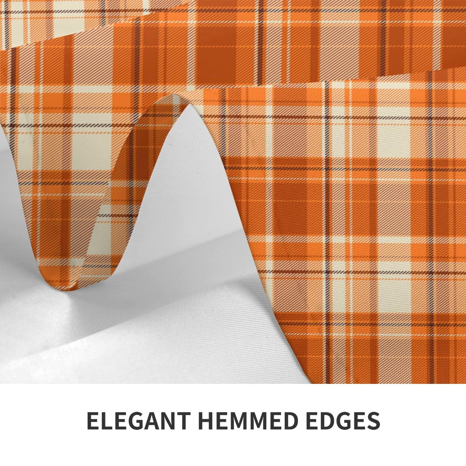 BETGINY Fall Tablecloth 60 x 120 Inch Rectangle Autumn Thanksgiving Plaid Table Cloth Wrinkle Resistant Rustic Tablecloth for Ho