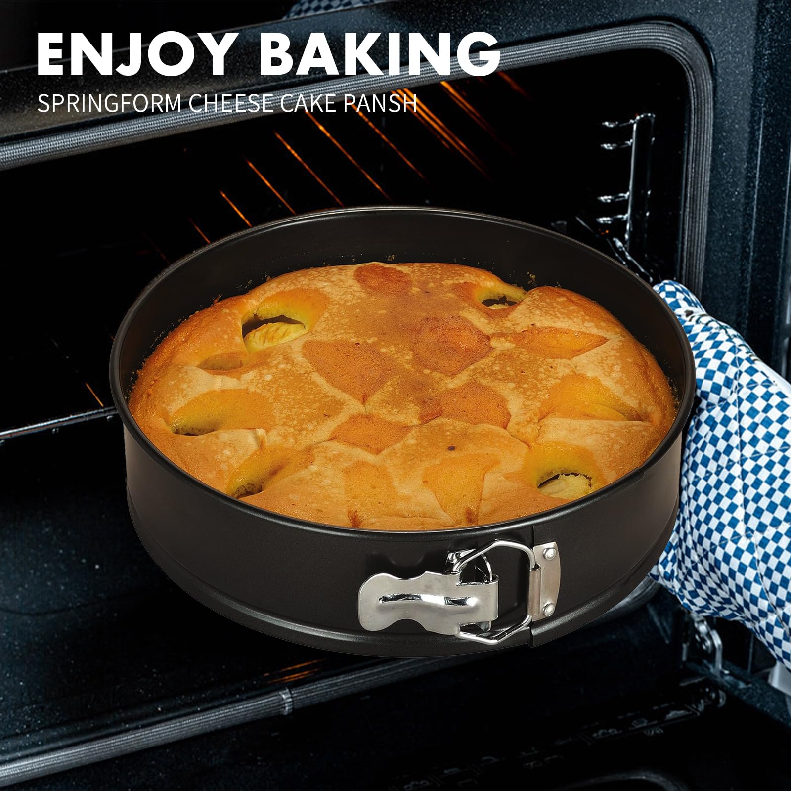 Springform Cake Pan Set, Non-Stick 6Pcs(7 8 8.5 9.5 10 11Inch) Cheesecake Pan Removable Bottom, Leakproof Round Spring Form Pans