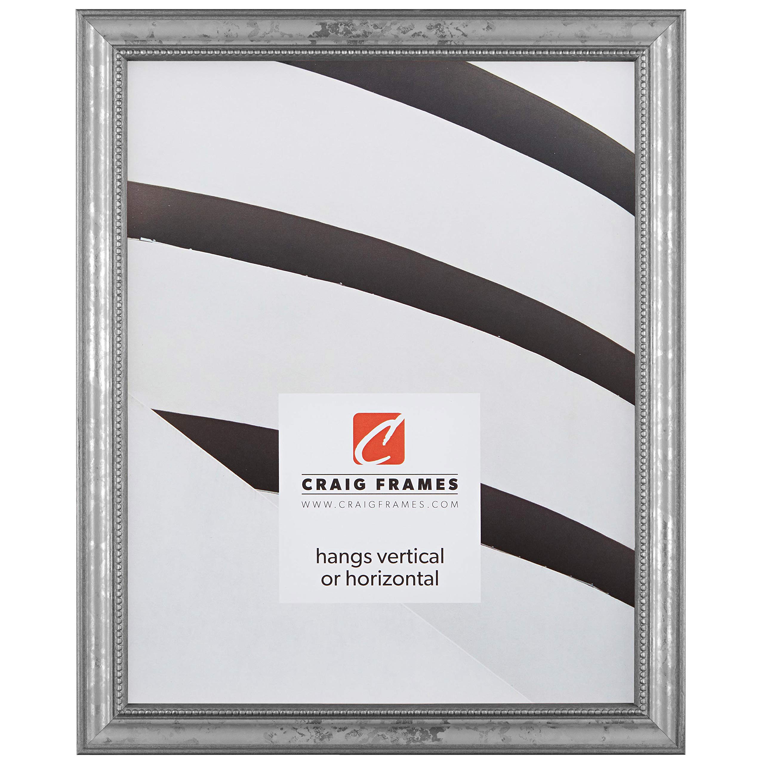 Craig Frames 314SI, Ornate Silver Picture Frame, 13 x 19 Inch