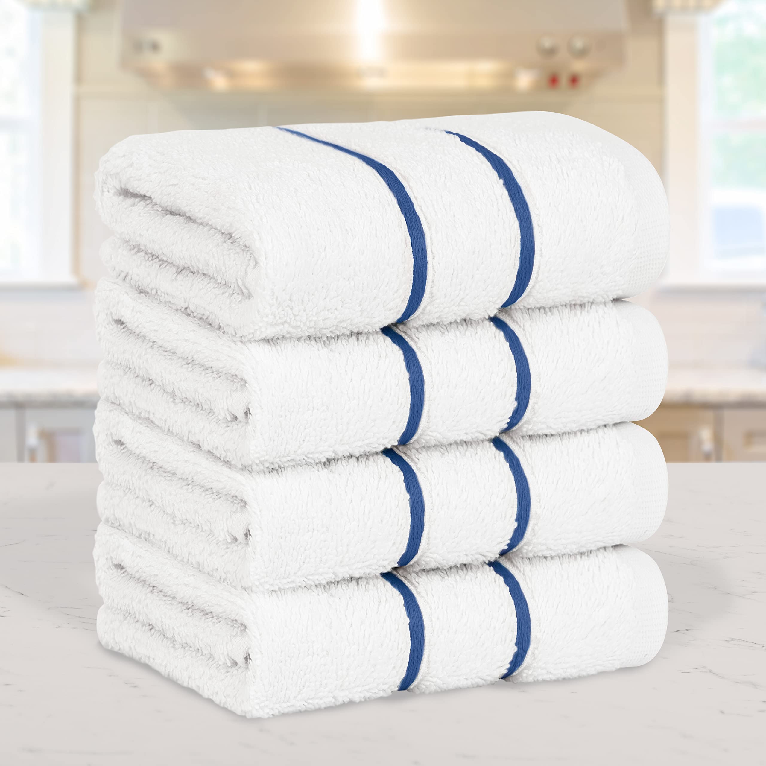 Dorlion Towels 4 Packed White Washcloth Set, 100% Turkish Cotton Washcloths Washrags, Small Hand Face Towels For Bathroom And Ki