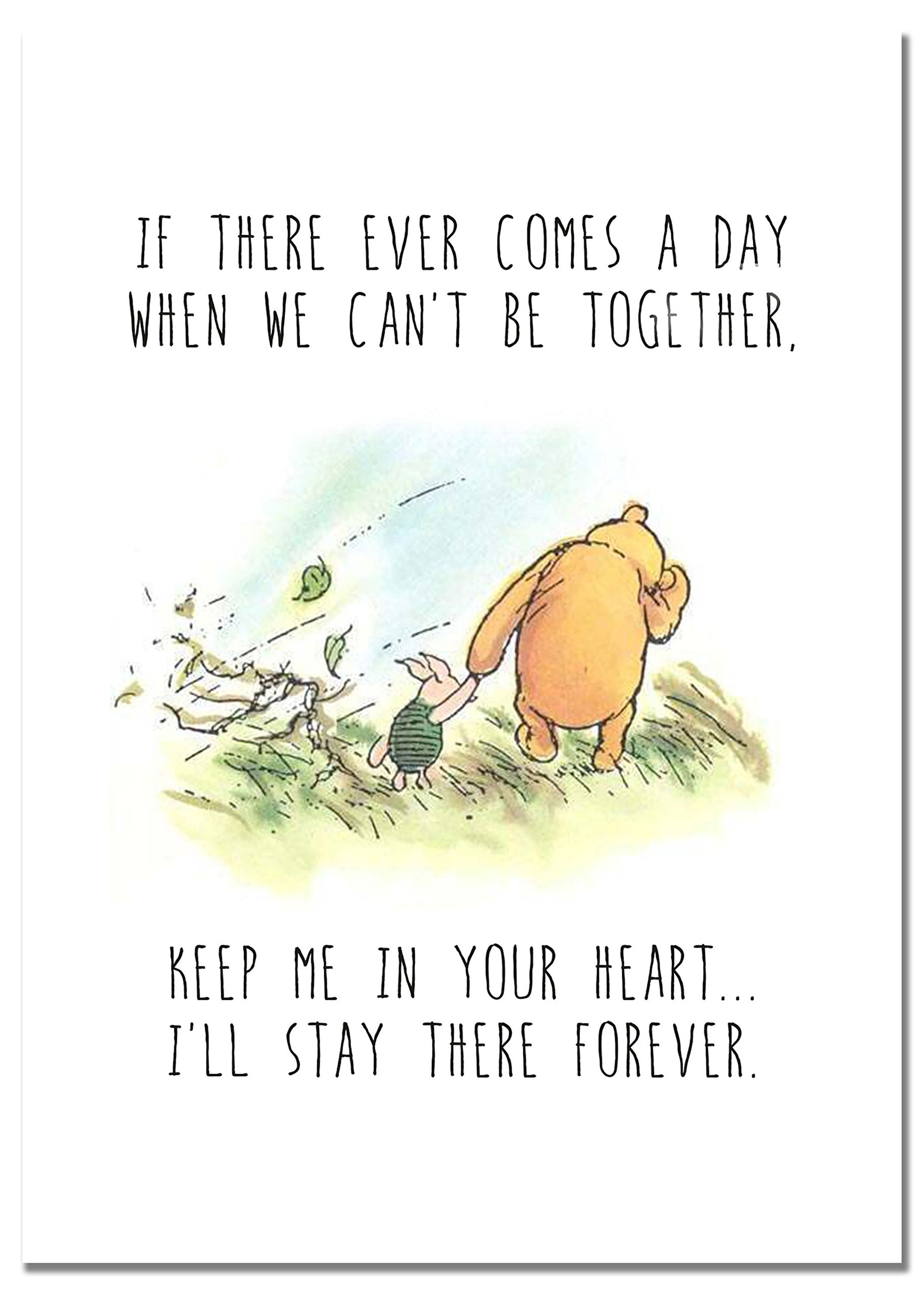 Winnie the Pooh Classic Art Prints - Set of 4 Wall Art Decor Photos Nursery Bedroom Playroom (5 inches x 7 inches)