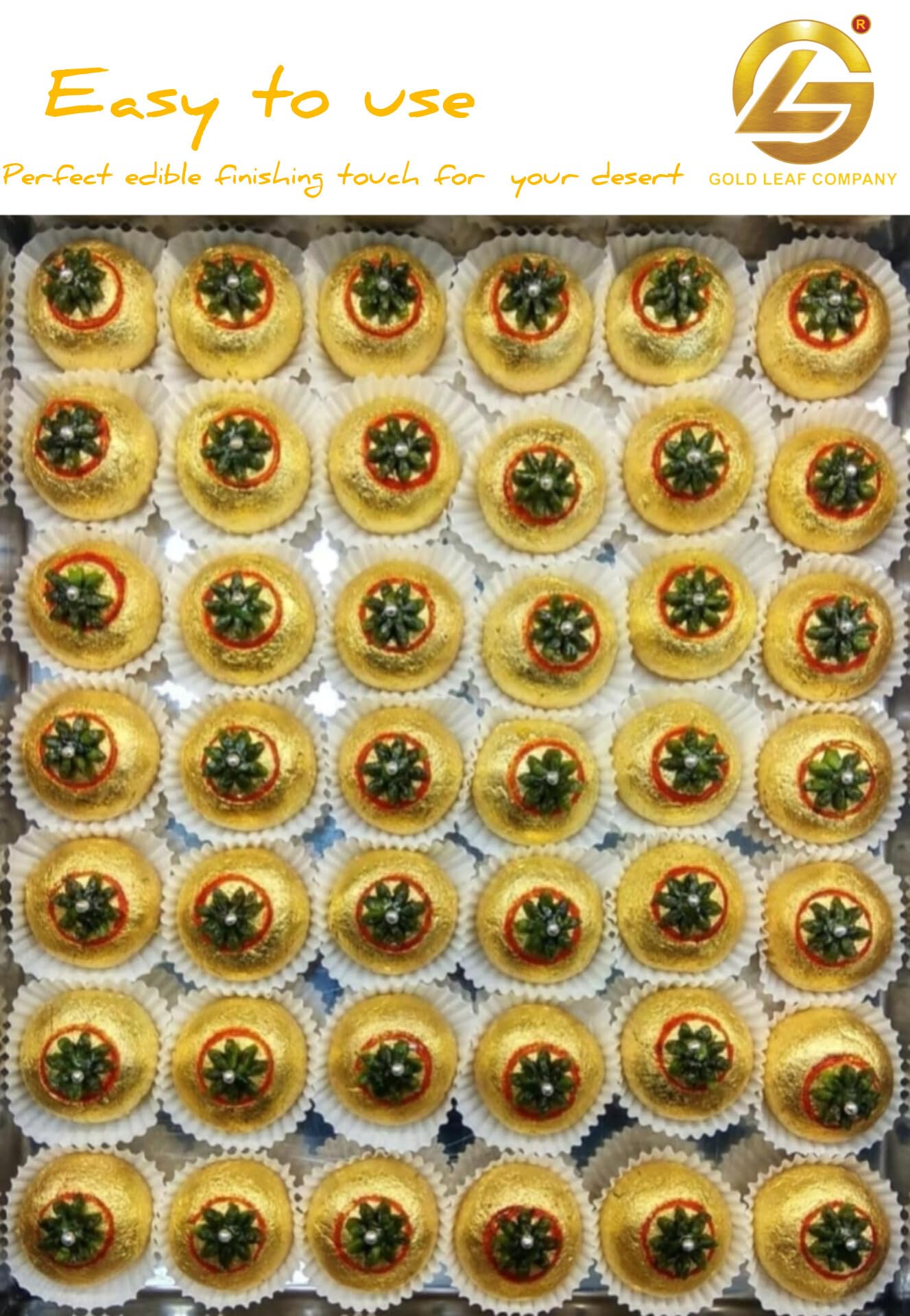 Gold Leaves 24k Edible Pure Veg Gold Leaves 75MMx50MM Size 25pcs Gold Vark Sheets, Varak for Sweets, Cake Decoration, Ice Cream,