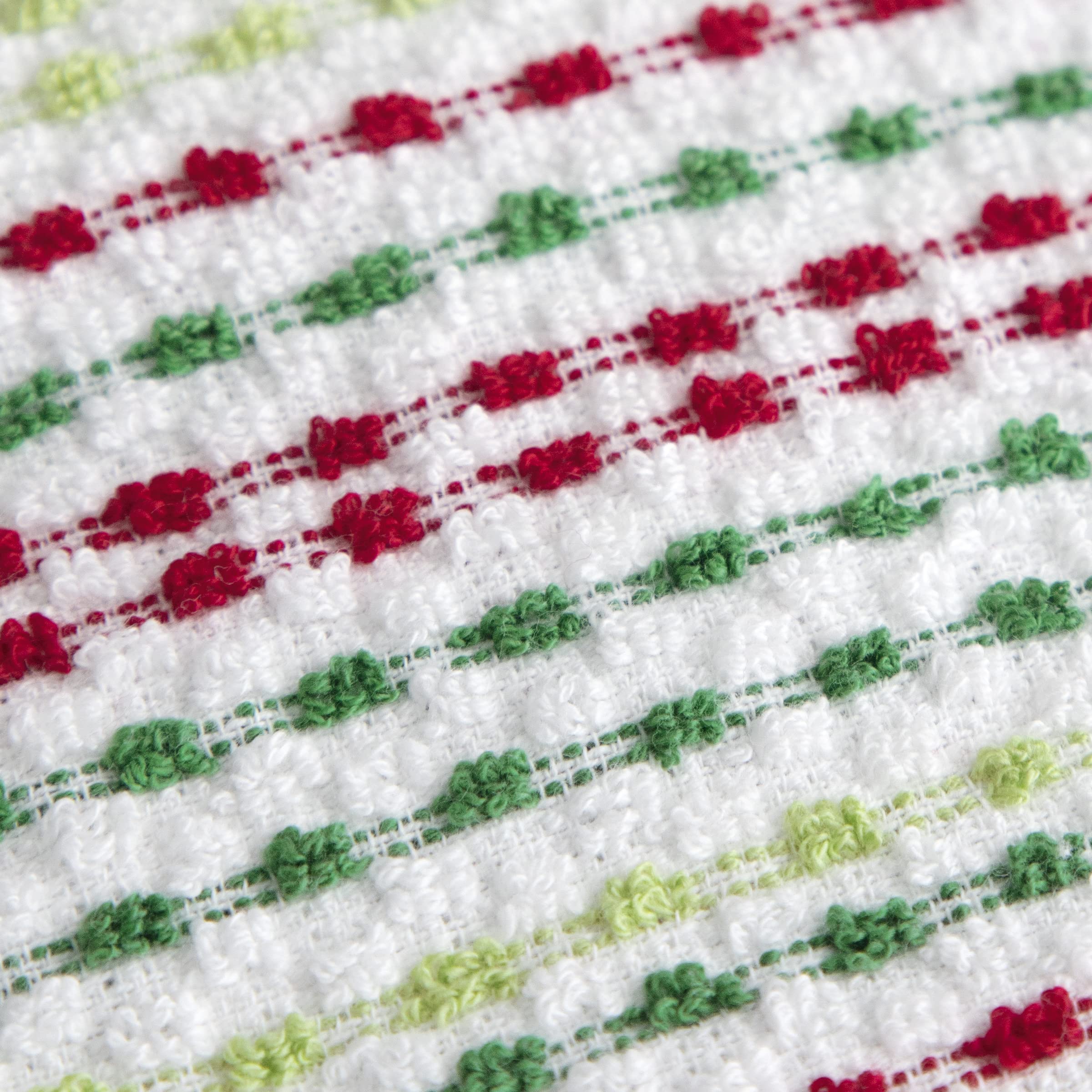 Ritz Pebble Bar Mop Cloth, Holiday Red-Green, 6 Piece Set