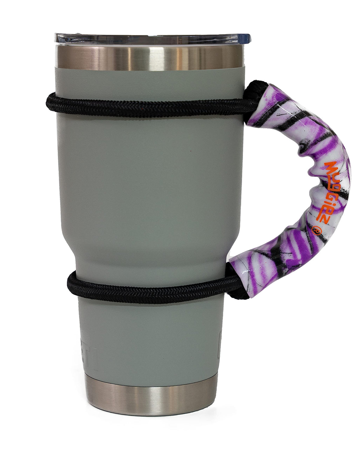 Muggiez Universal Handle For Travel Mugs, Jugs, Bottles And Most Other Tumblers (Purplelicious