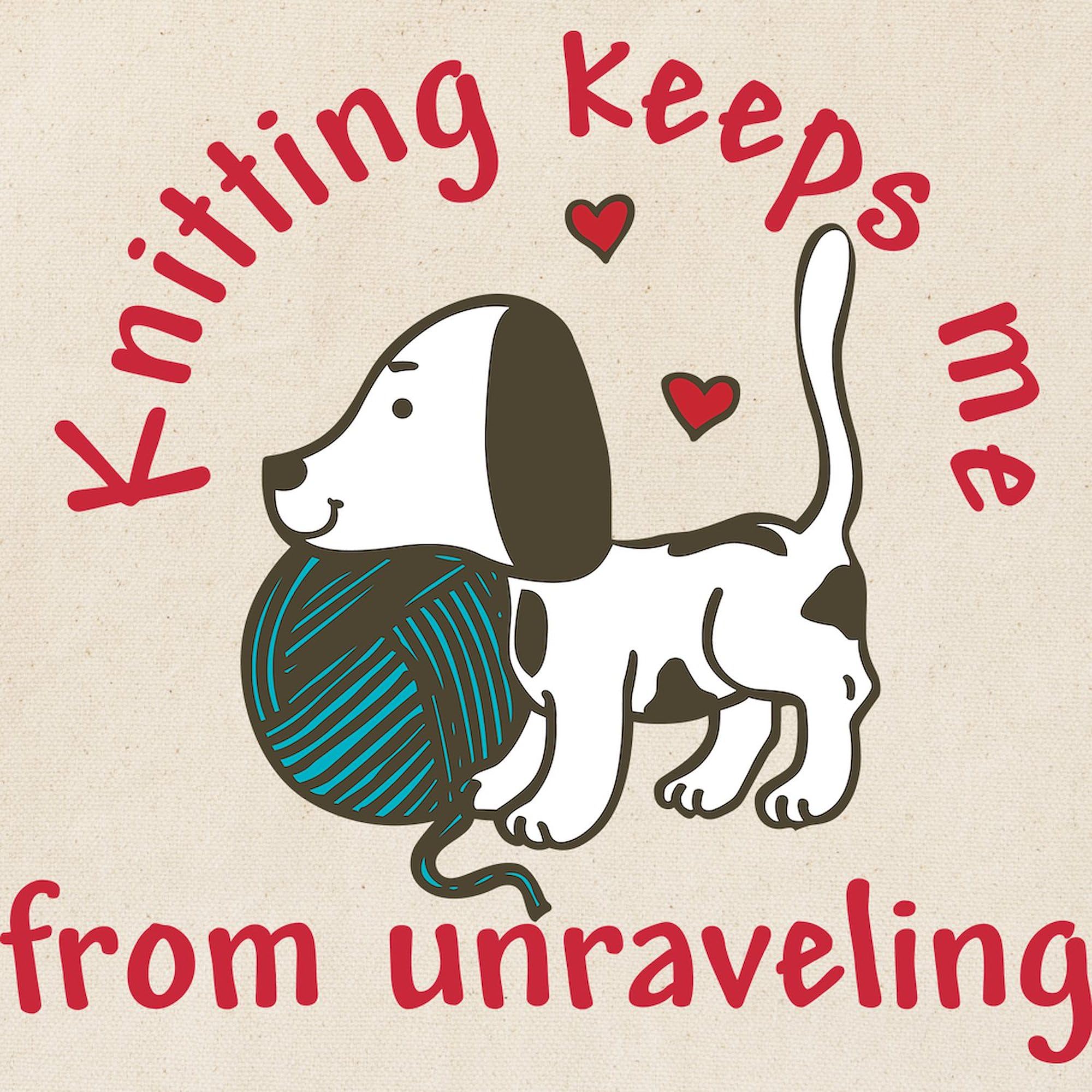 Cafepress Knitting Tote Bag Natural Canvas Tote Bag, Reusable Shopping Bag