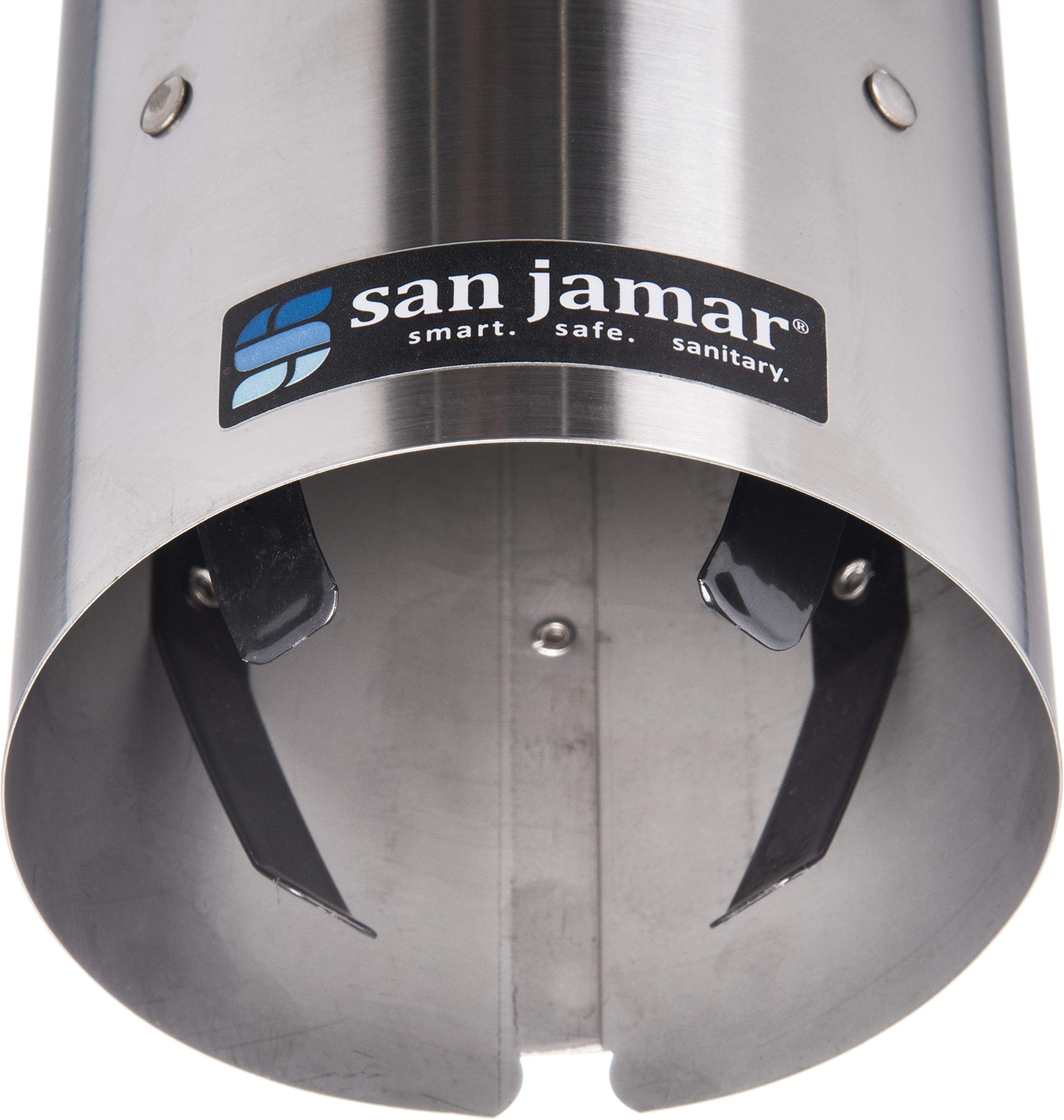 San Jamar Small Pull-Type Cup Dispenser Fits 4-10 Oz Cups With Flip Caps For Restaurants, Dining Halls, And Fast Food, Stainless