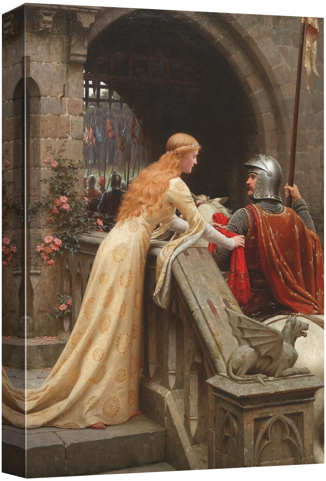 Wall26 - God Speed By Edmund Leighton - Canvas Print Wall Art Famous Painting Reproduction - 24'' X 36''