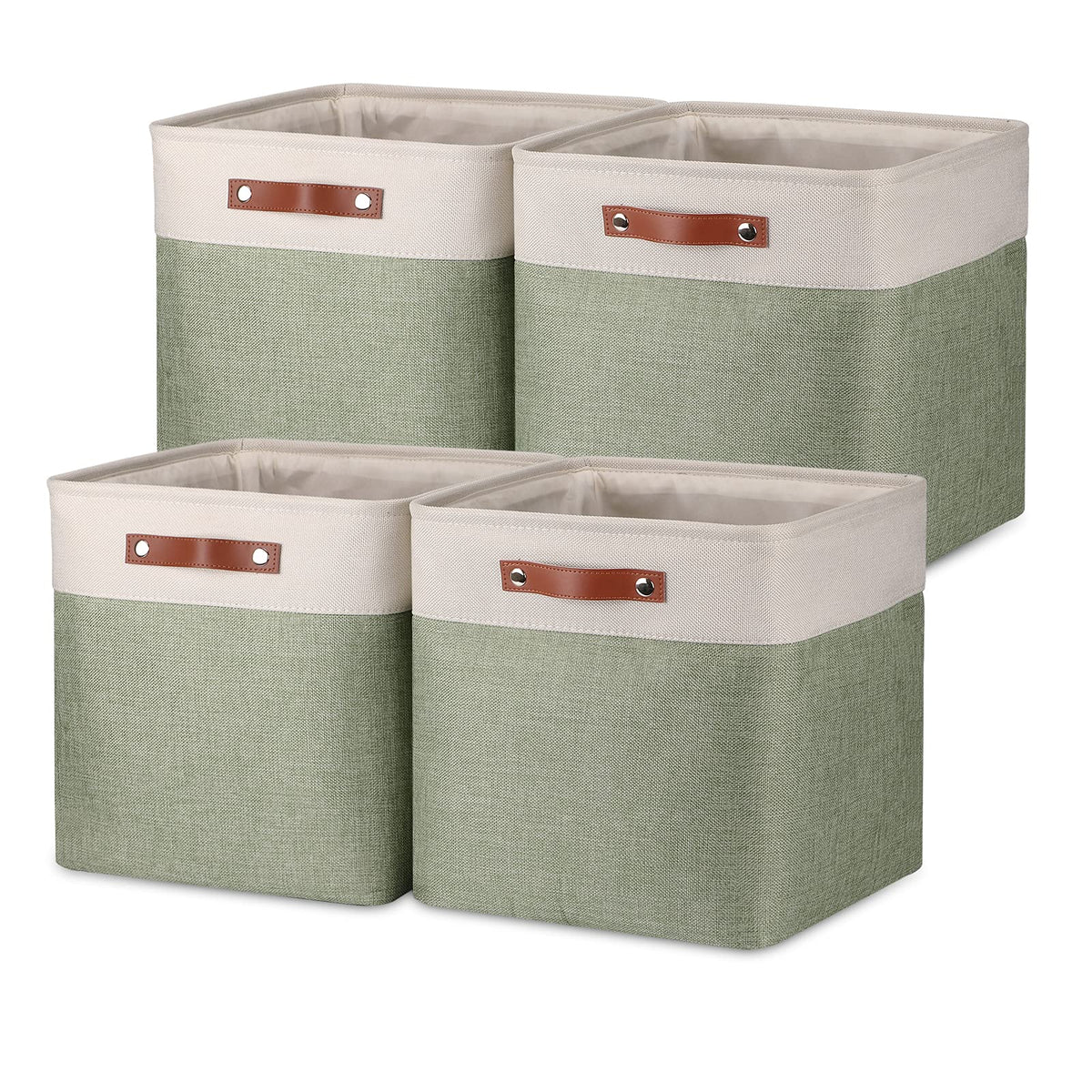 Temary Cube Storage Baskets for Shelves 4pack Fabric Storage Basket fo ...