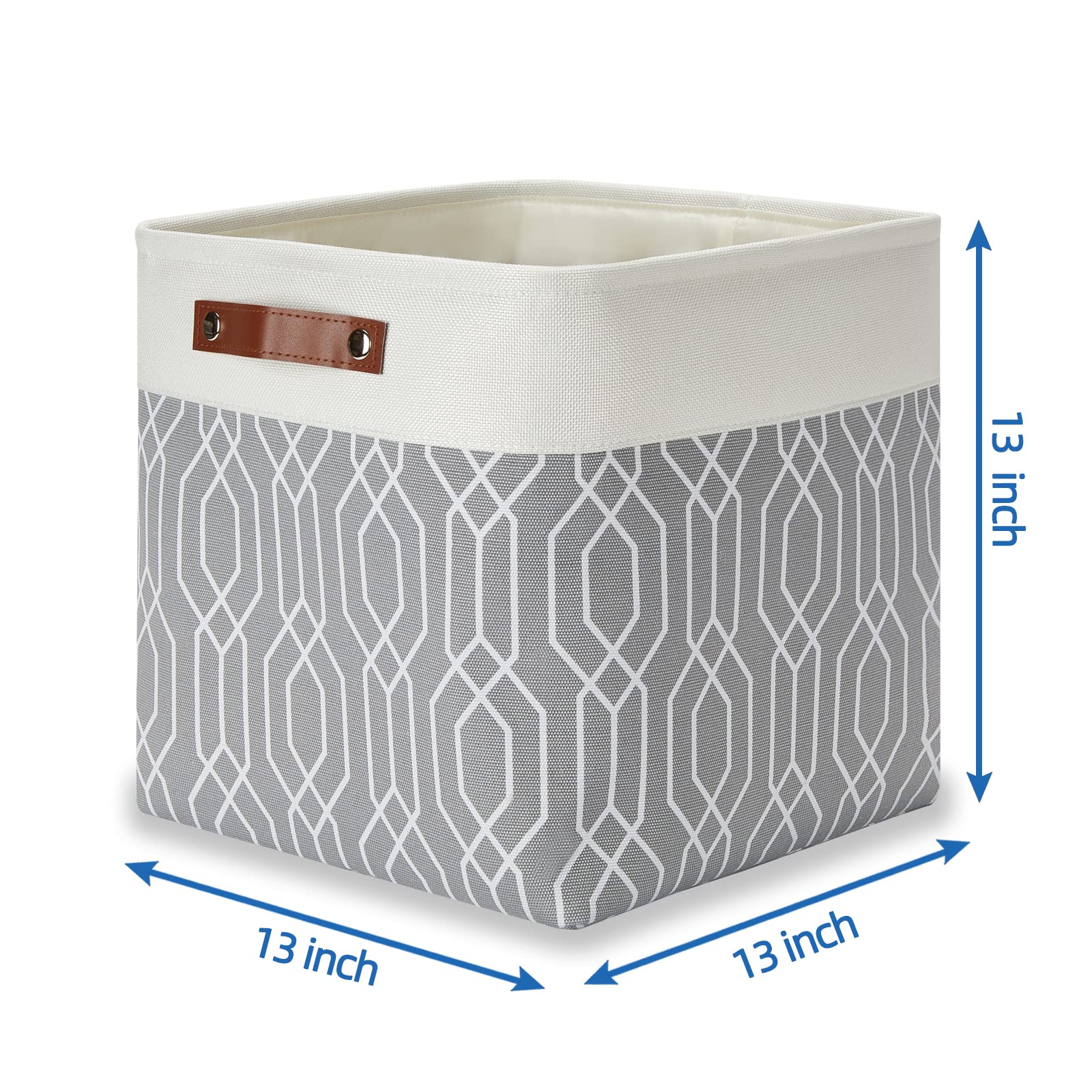 Temary Collapsible Baskets 13 Inch Storage Cubes For Organizing, Storage Baskets For Shelves, 4 Pack Fabric Storage Cubes Bins F