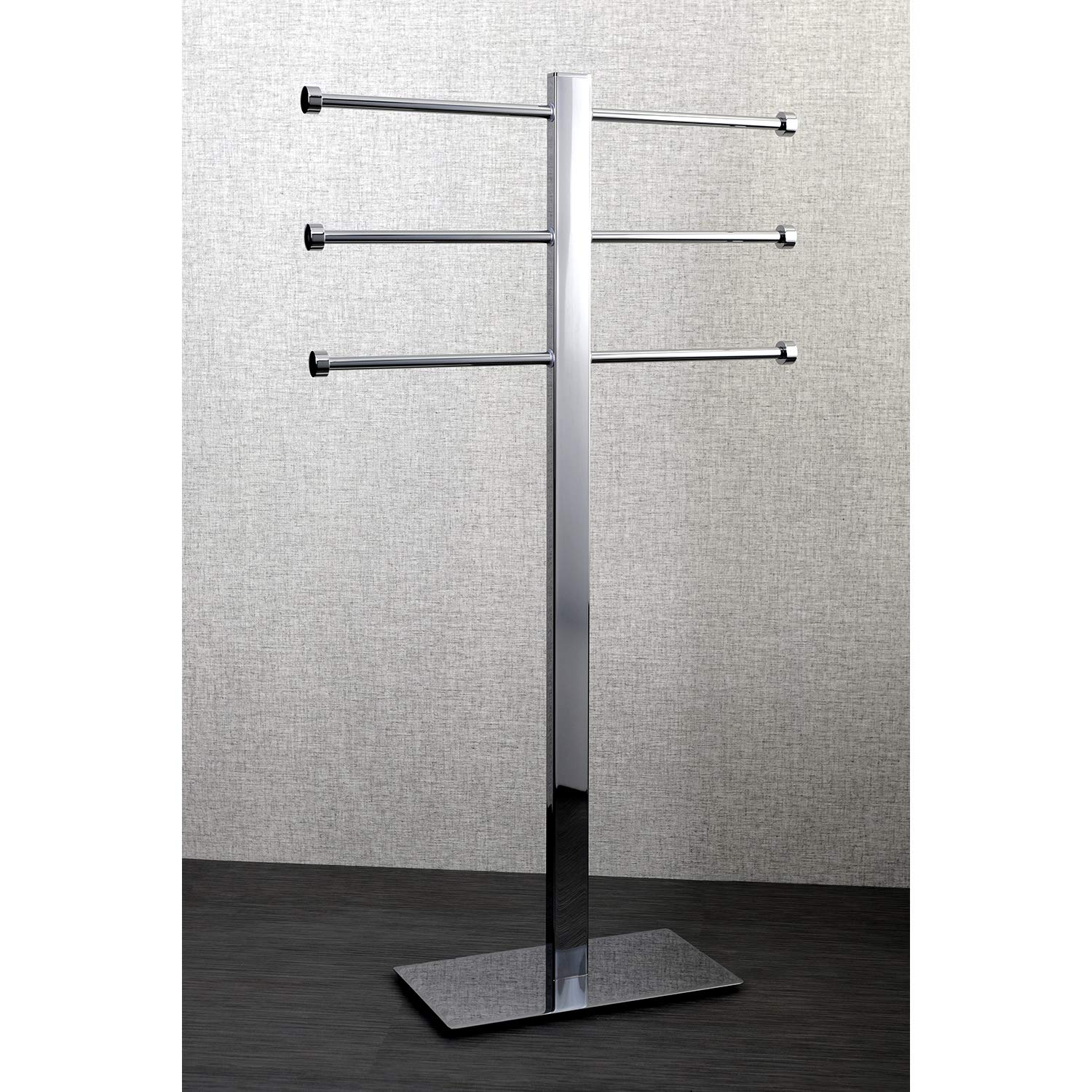 Kingston Brass Ccs6021 Edenscape Freestanding Stainless Steel Towel-Holder, 36-1/16-Inch, Polished Chrome