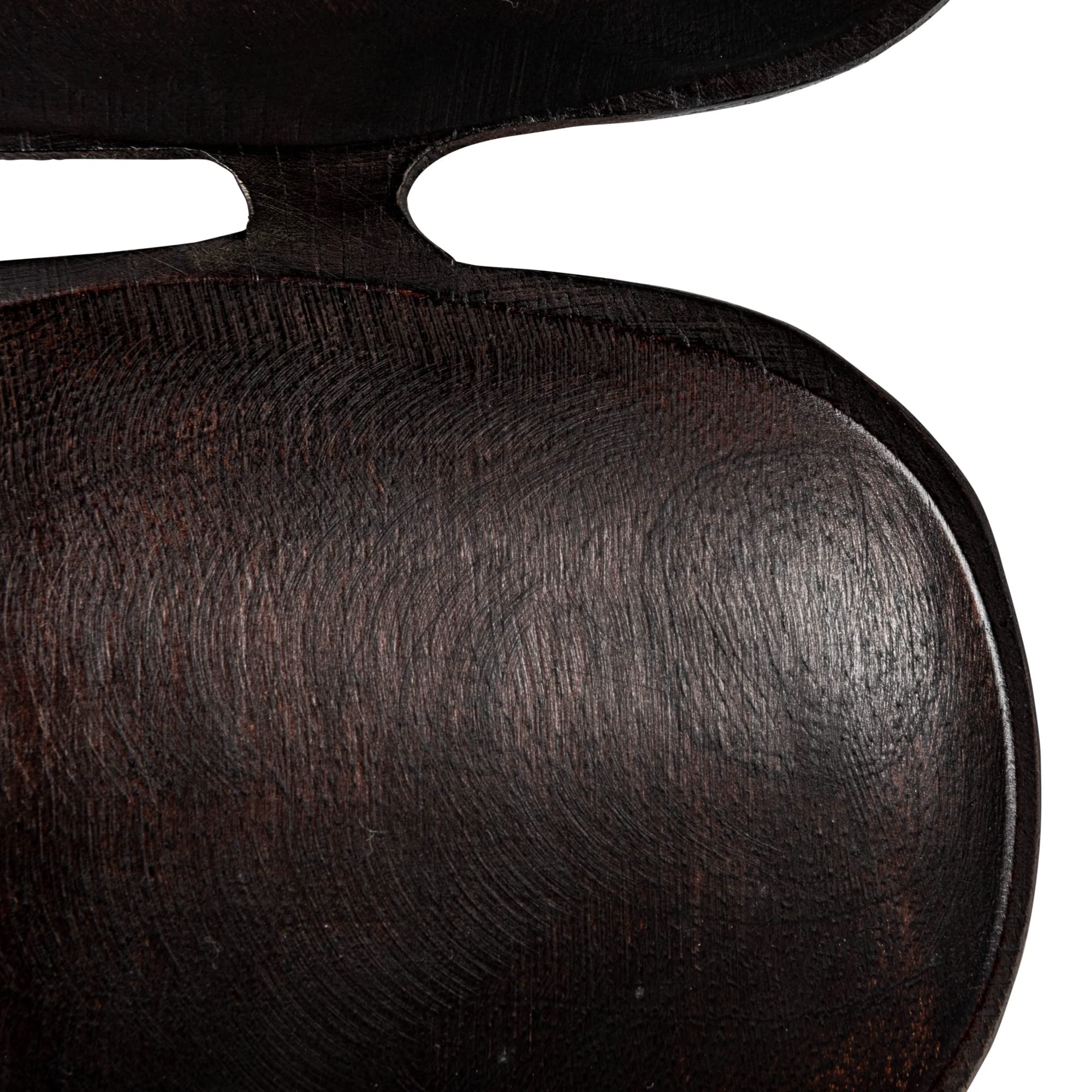 Bloomingville Modern Wood Serving 2 Sections, Brown Dish, Black