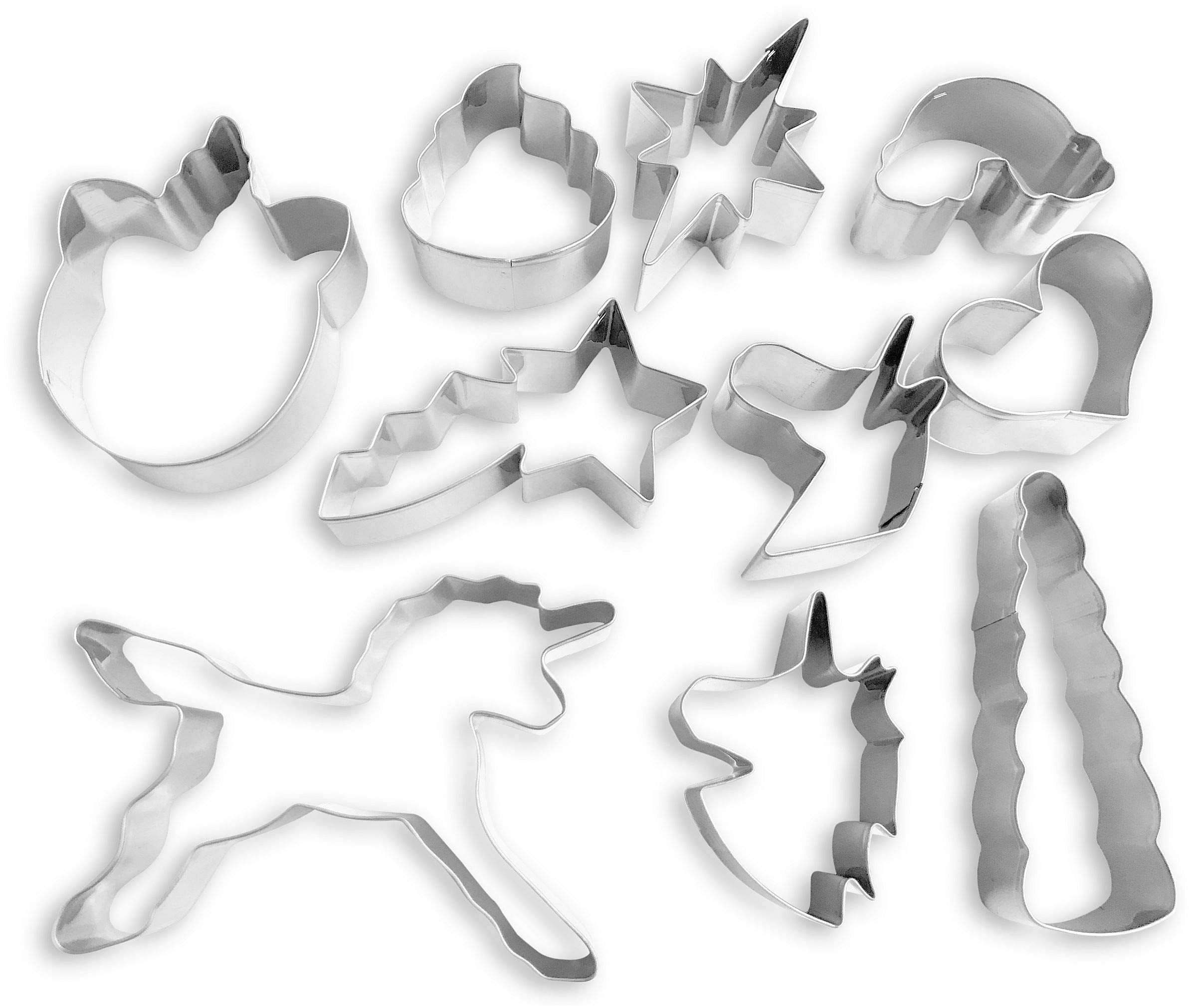 Handstand Kitchen Rainbows And Unicorns 10-Piece Cookie Cutter Assortment