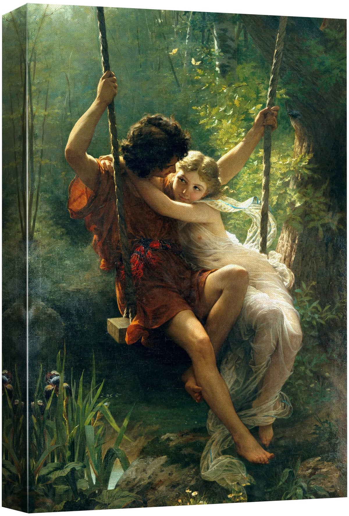 Spring Time By Pierre Auguste Cot Giclee Canvas Prints Wrapped Gallery Wall Art | Stretched And Framed Ready To Hang - 12'' X 18