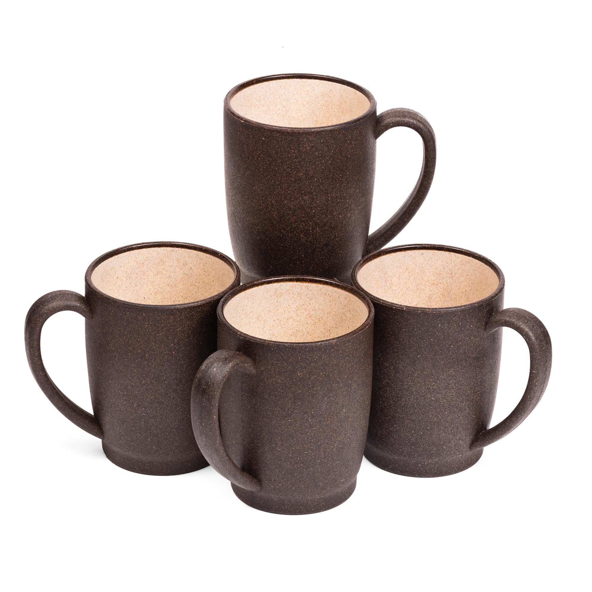 Mae Coffee Mug With Lid | 370 Ml | Crafted From Used Coffee Grounds | Eco Friendly & Sustainable Cup | Insulated | Microwave Saf
