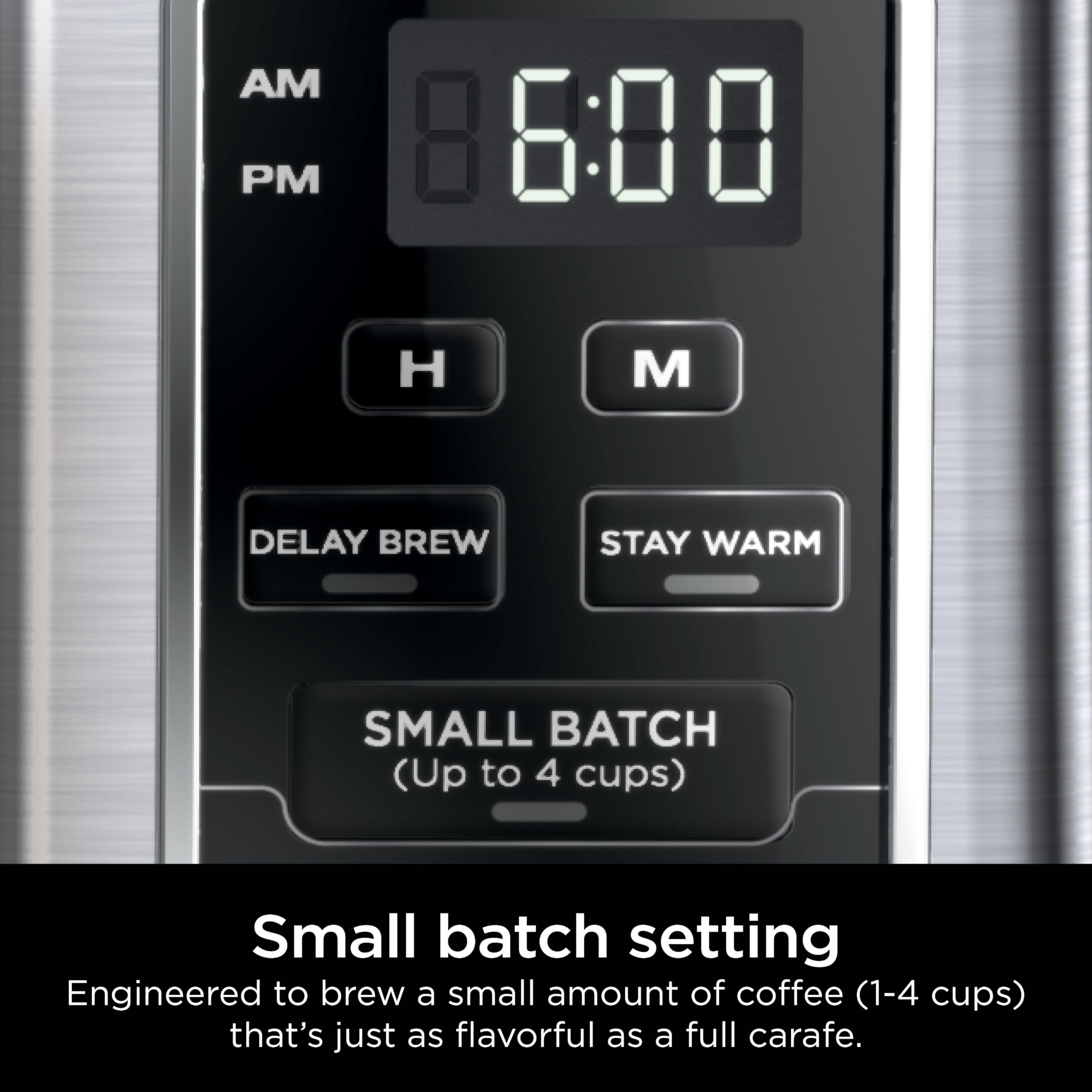 Ninja 12-Cup Programmable Coffee Brewer, Glass Carafe, Adjustable Warm Plate, Stainless Steel, Model CE251