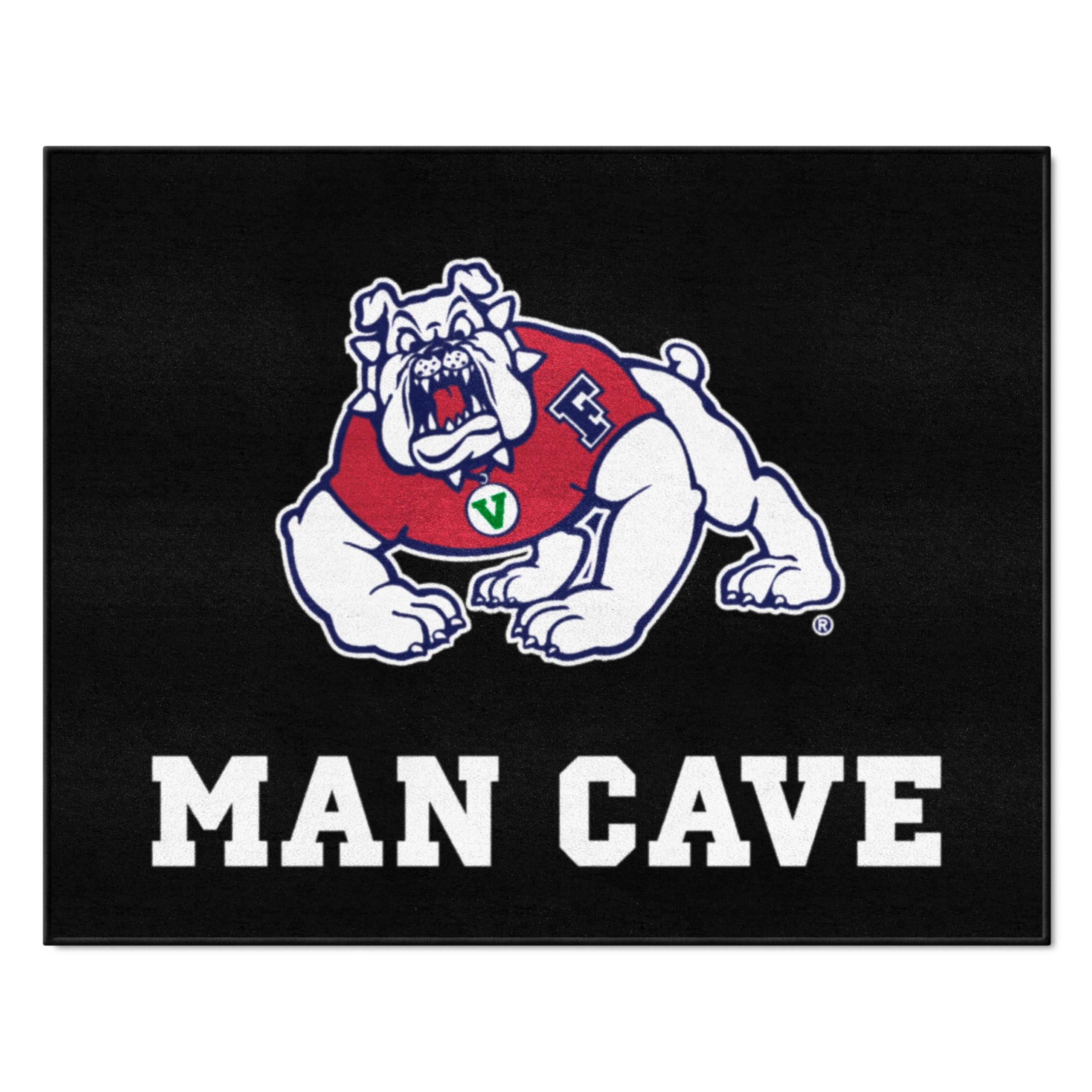 FANMATS 19284 Fresno State All-Star Mat - Man Cave | Black | 33.75x42.5 | Bulldog Primary Logo
