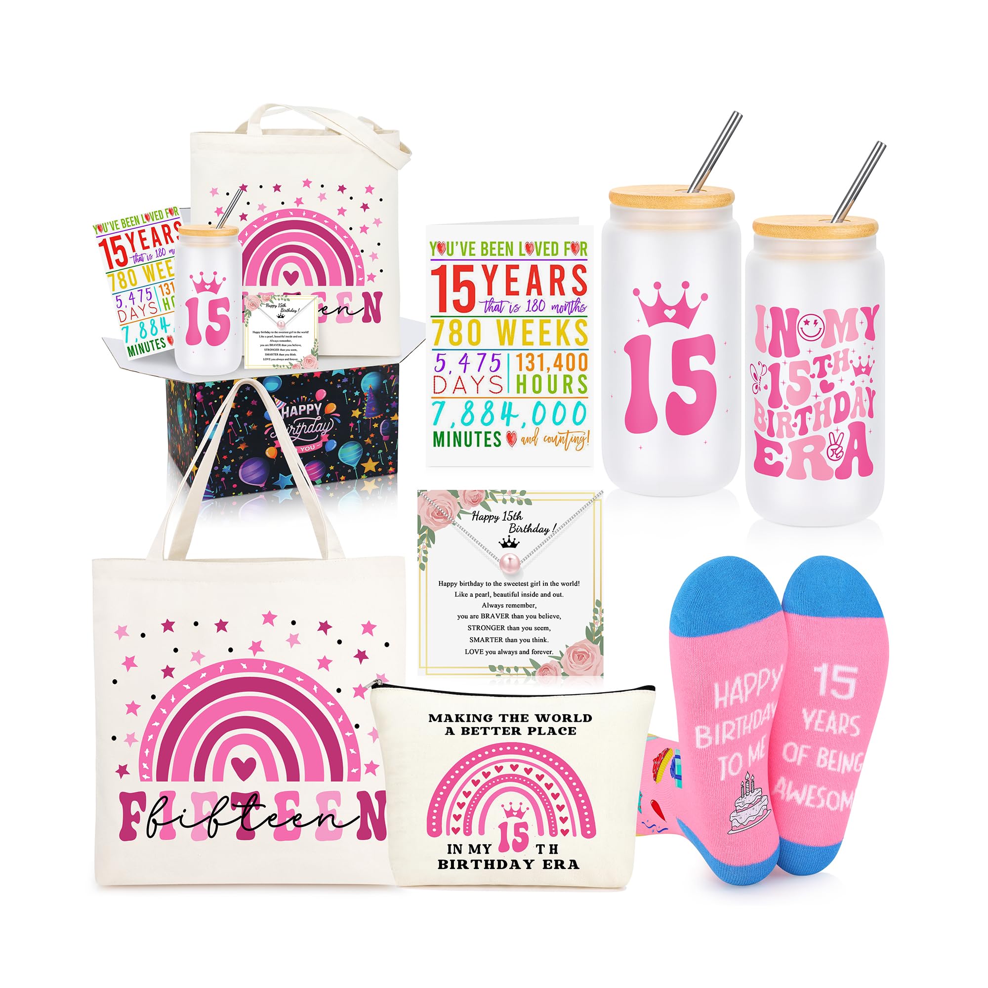 JTENGTOP 15 Year Old Beautiful Teen Girl Gift Ideas, Birthday Gifts for 15 Year Old Beautiful Teen Girl, 15th Birthday Decoratio