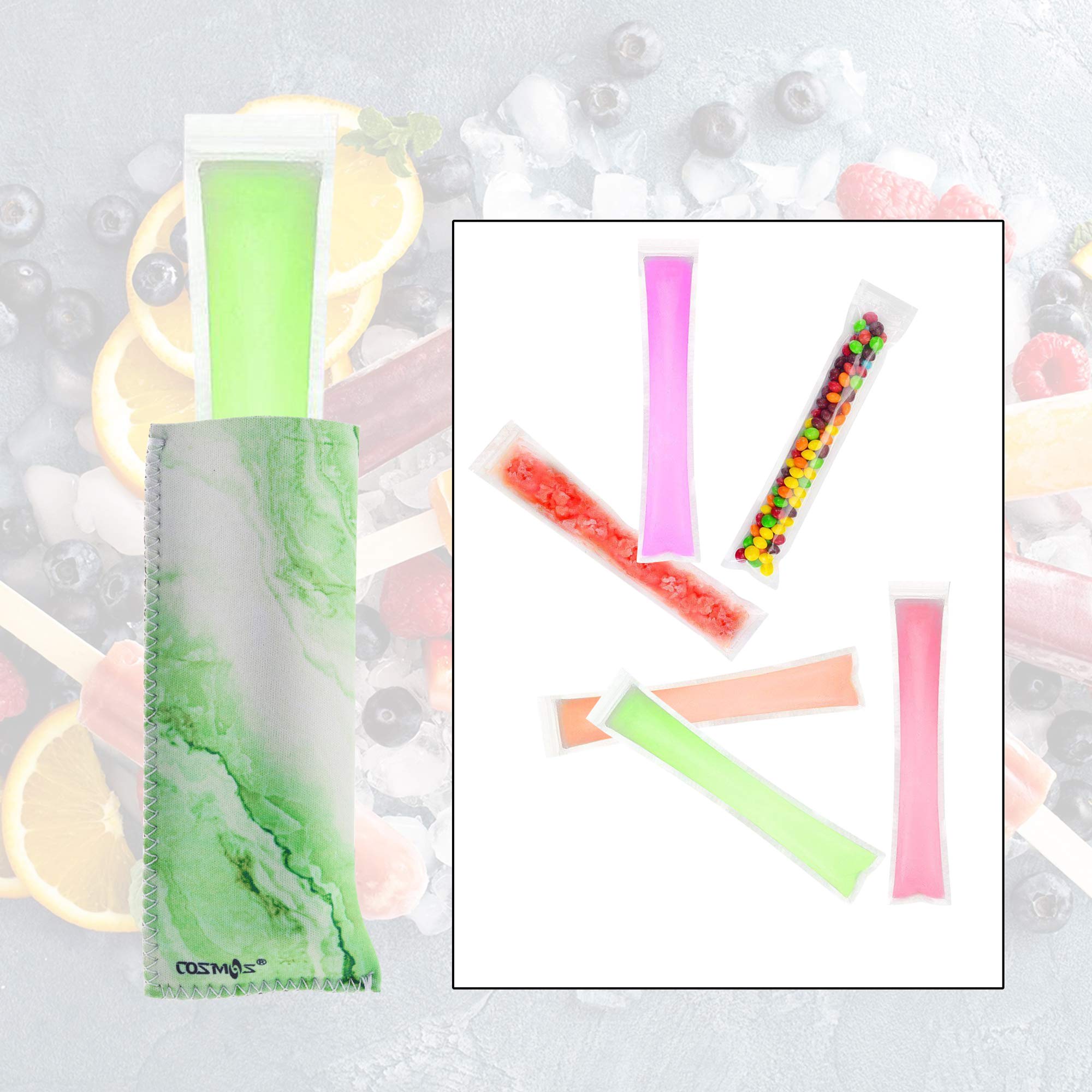 Cm Reusable Ice Pop Holder Insulator Sleeve Popsicle Holder Freezer Pop Sleeves Popsicle Holders Neoprene Sleeve For Cooling Ice