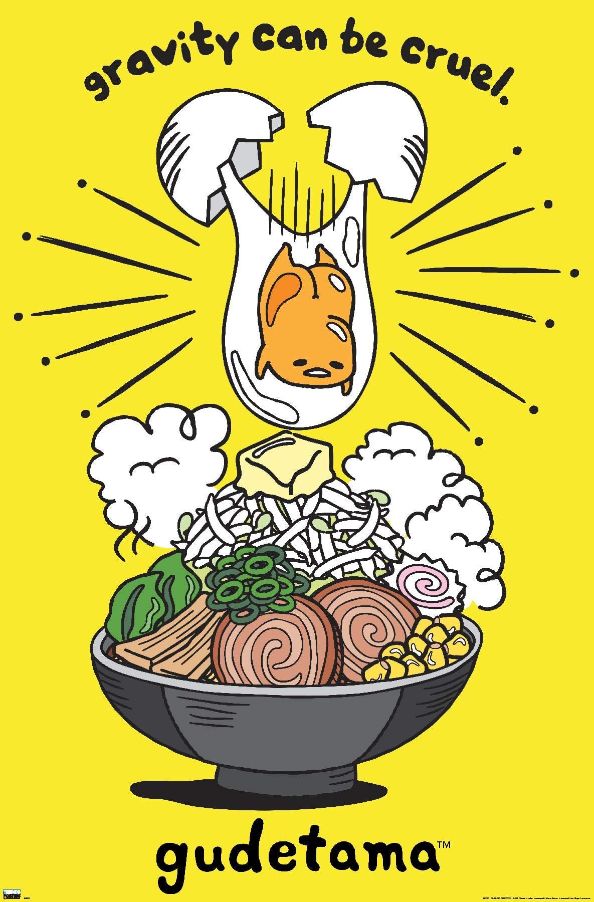 Trends International Gudetama - Gravity Wall Poster, 22.375'' X 34'', Premium Unframed Version
