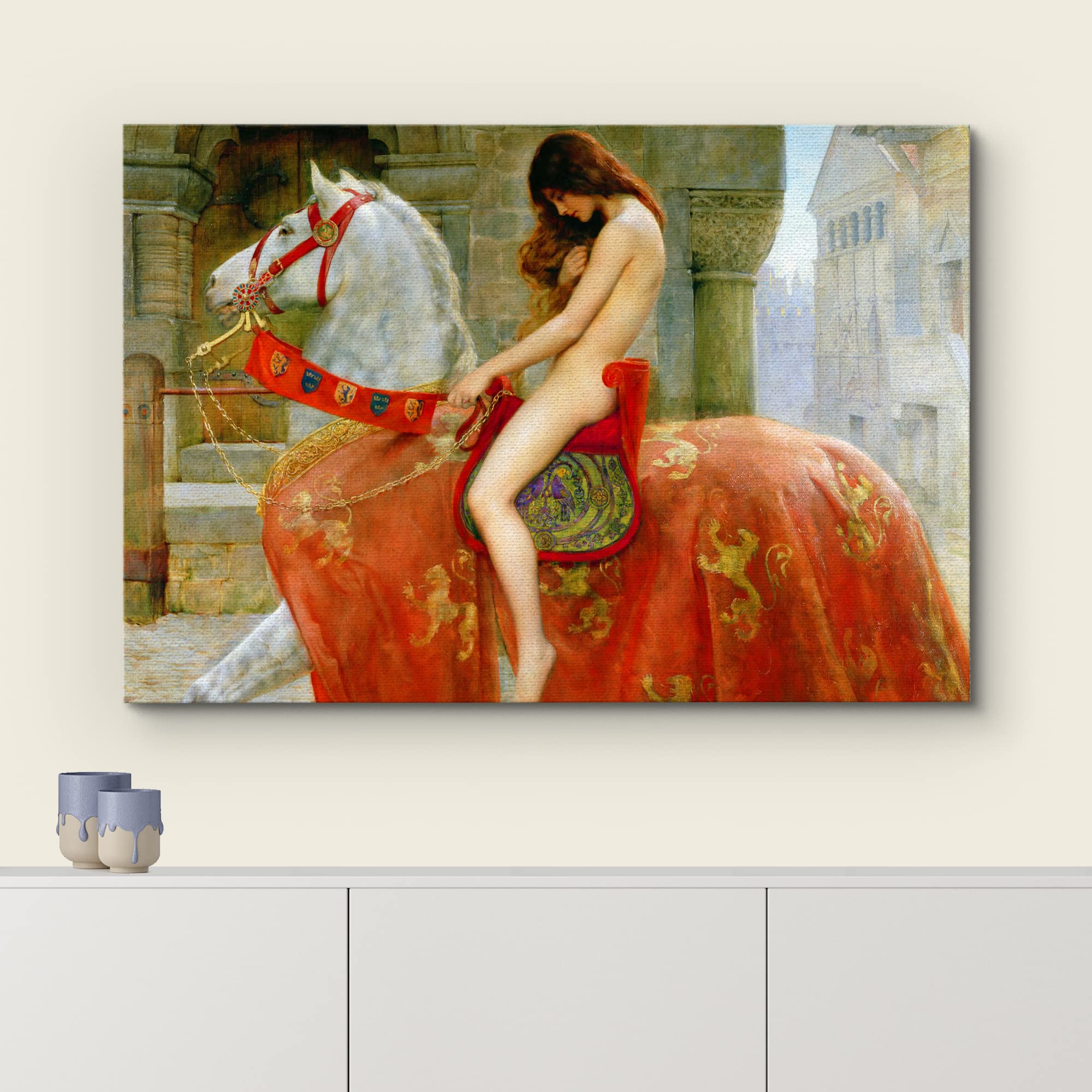 Lady Godiva By John Collier Giclee Canvas Prints Wrapped Gallery Wall Art | Stretched And Framed Ready To Hang - 24'' X 36''