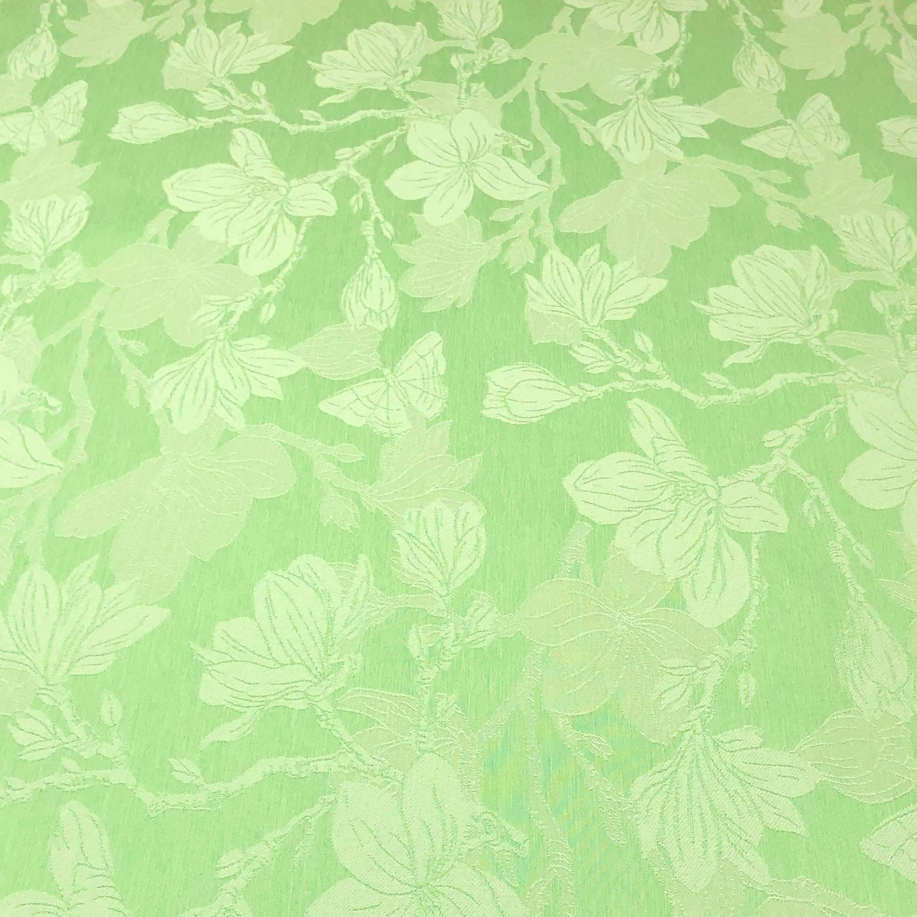 Cait Chapman Home Collection Spring Summer Botanic Garden Themed Jacquard Woven Tablecloth (70''X108'' Tablecloth, Mint)