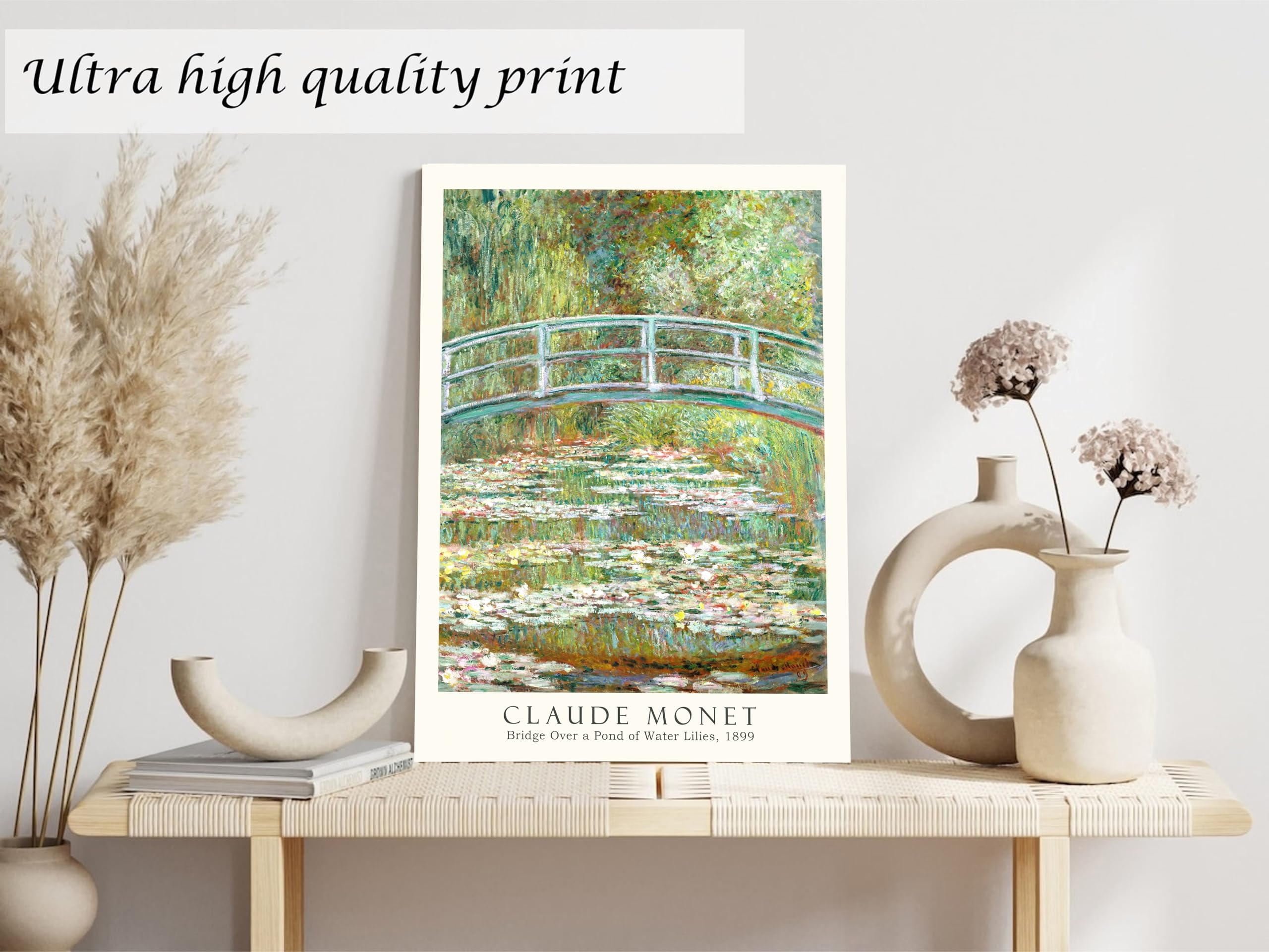 Induslyfe Framed Grass Wall Art Canvas Decor Set Of 3, Matisse Wall Art Framed Prints Posters Mid Century Modern Art, Aesthetic