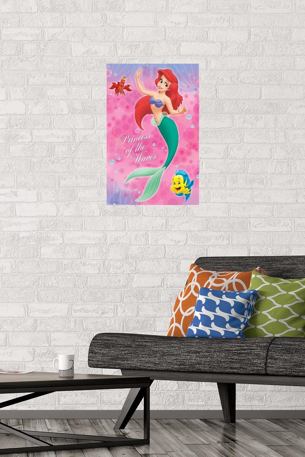 Trends International Disney The Little Mermaid - Group Wall Poster, 14.725'' X 22.375'', Premium Poster & Mount Bundle