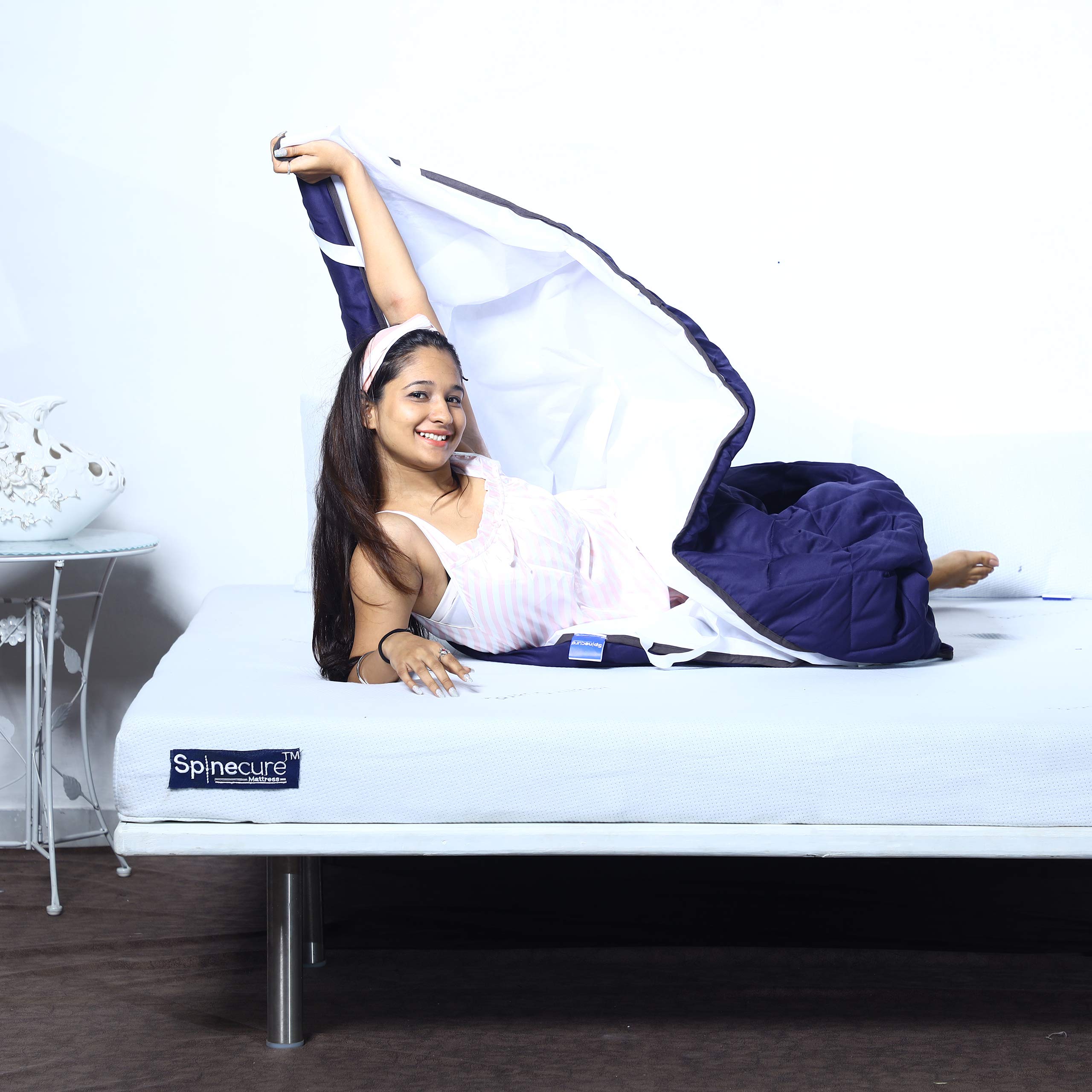 SPINECURE Specials  Health Guard+ Certified Neem Cool Gel Memory Foam Orthopedic Mattress, (75 x 48 x 8 inches, Double Size); W