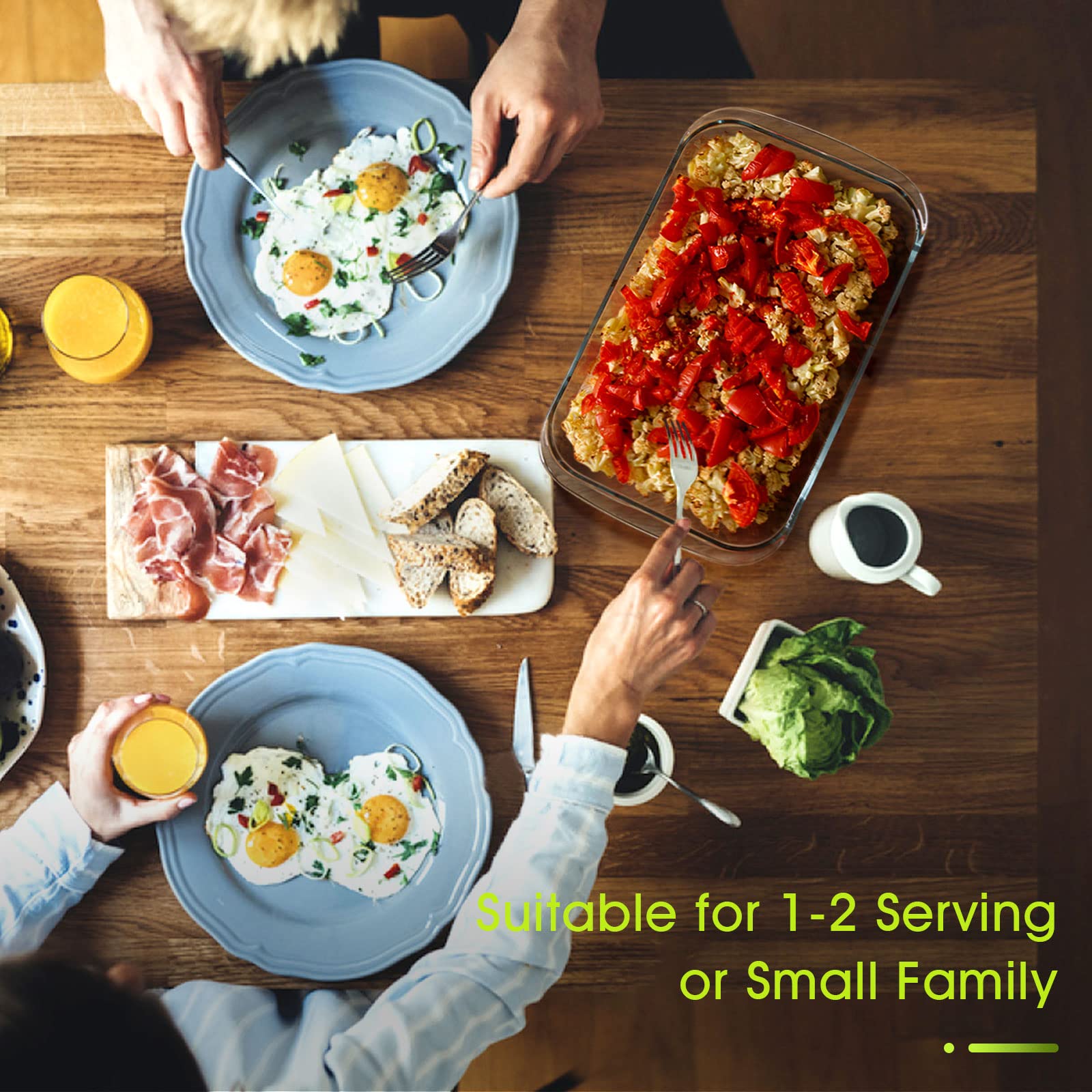 2 Qt Glass Baking Dish For Oven Glass Pan For Cooking Glass Casserole Dish Rectangular Baking Pan Glass Bakeware, 1 Piece (2 Qua