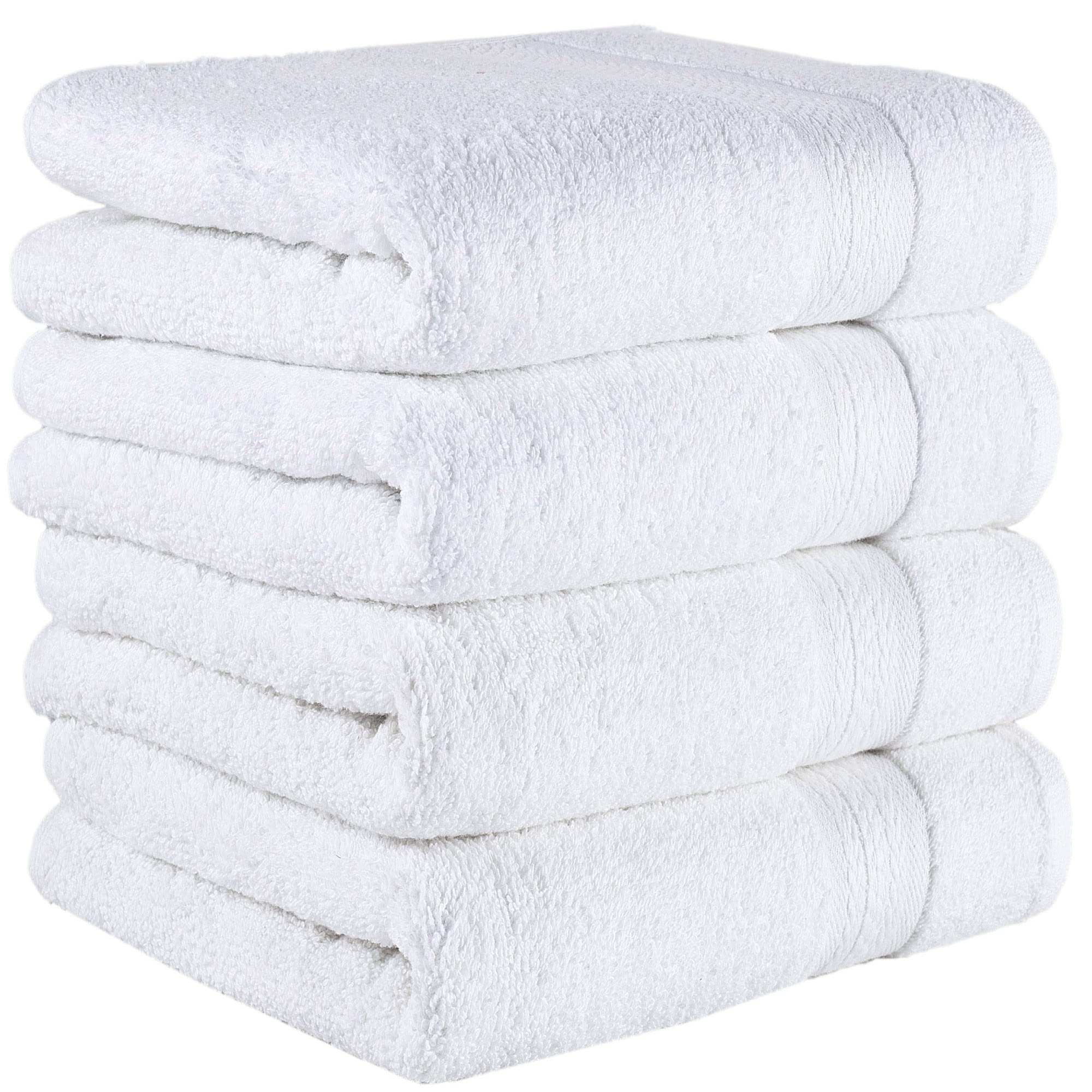 Regal Ruby Quick-Dry 4 Pieces White Hand Towel -Bath Linen Set - Highly Absorbent 100% Turkish Cotton -Hand Towel For Bathroom G