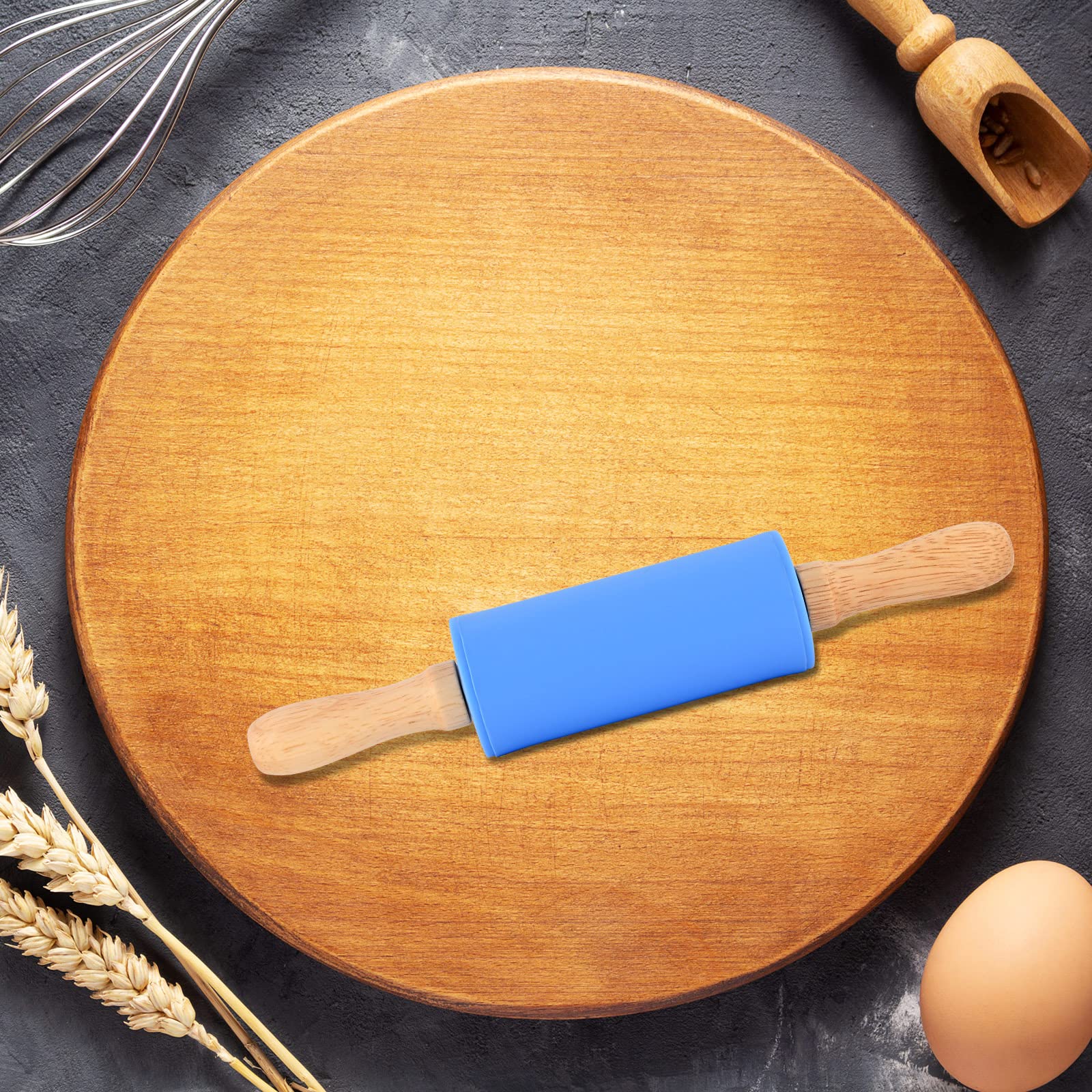 Honglida Classic Kids Rolling Pin - 2 Pack, 9 Inch For Play Dough & Cookies