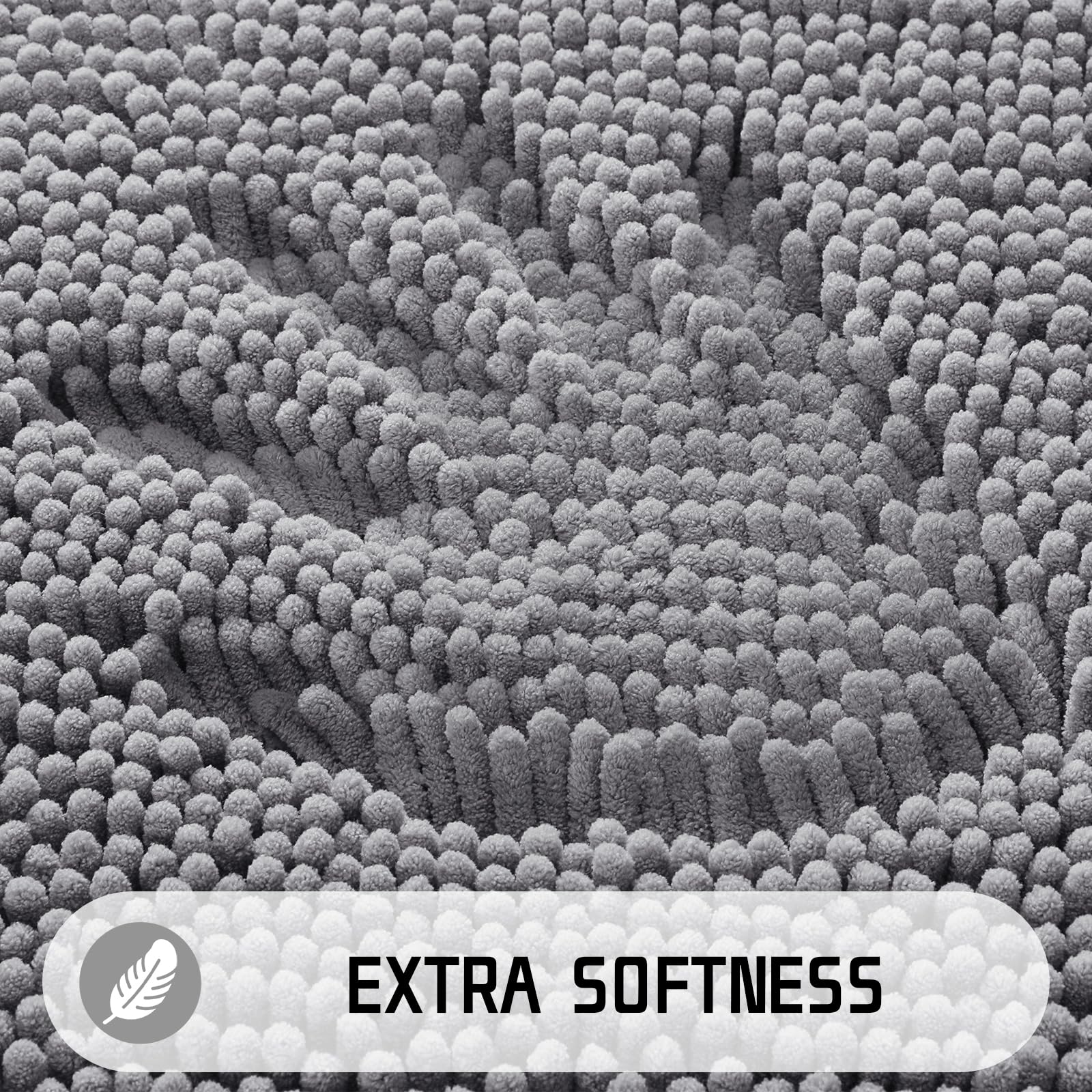 Yimobra Bathroom Rugs, 36 ' ' X 24 ' ', Extra Soft Chenille Bath Rugs, Non-Slip, Water Absorbent, Bath Mats For Bathroom Floor,