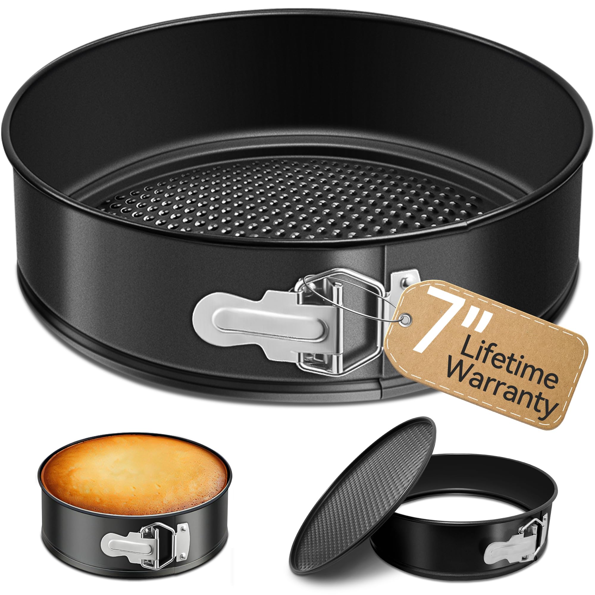 USLAI 7 Inch Springform Pan, Nonstick & Leakproof