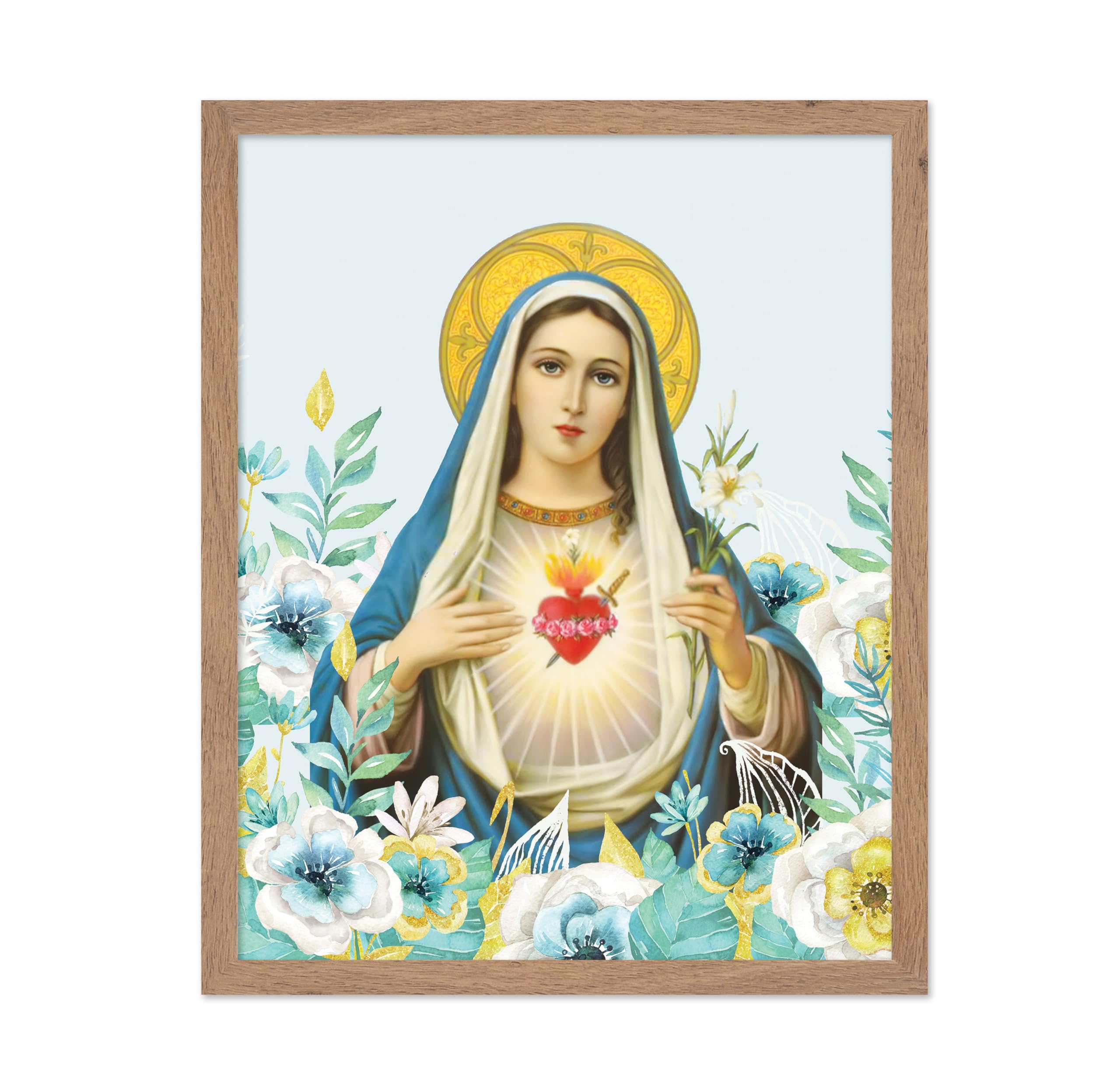 Poster Master Vintage Catholic Poster - Retro Christian Print - Gift for Religious, Friend - Mary Our Lady, Holy Mother, Jesus, 