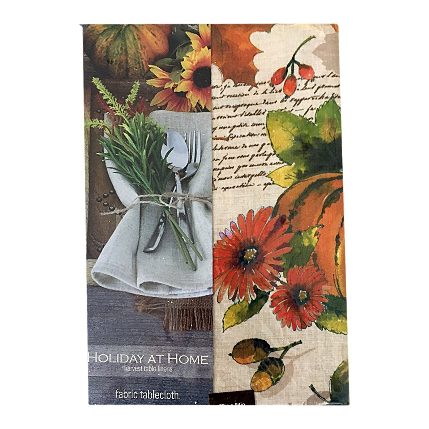 Elrene Home Fashions Grateful Season Fall Harvest Tablecloth, 60 In X 120, Oblong