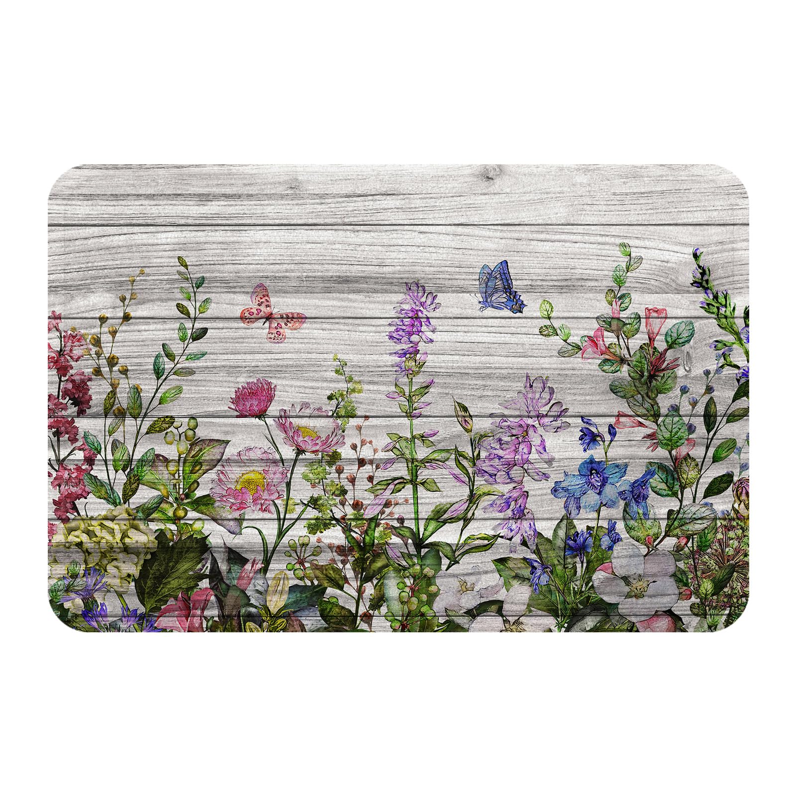 Careyoungs Floral Bath Mat Spring Flower Bath Rugs Floor Mat Microfiber Memory Foam Bathroom Decor Mat With Non Slip Backing For