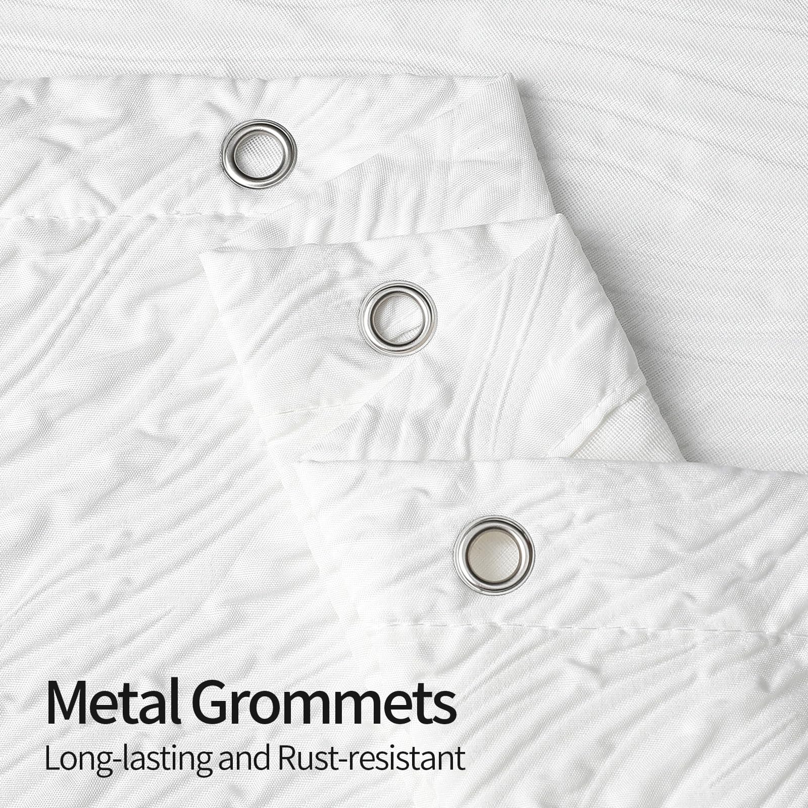 Mitovilla Brown Ombre Shower Curtain Set With Hooks, Waves Textured Fabric Shower Curtains For Modern Luxury Bathroom Decor, 3D