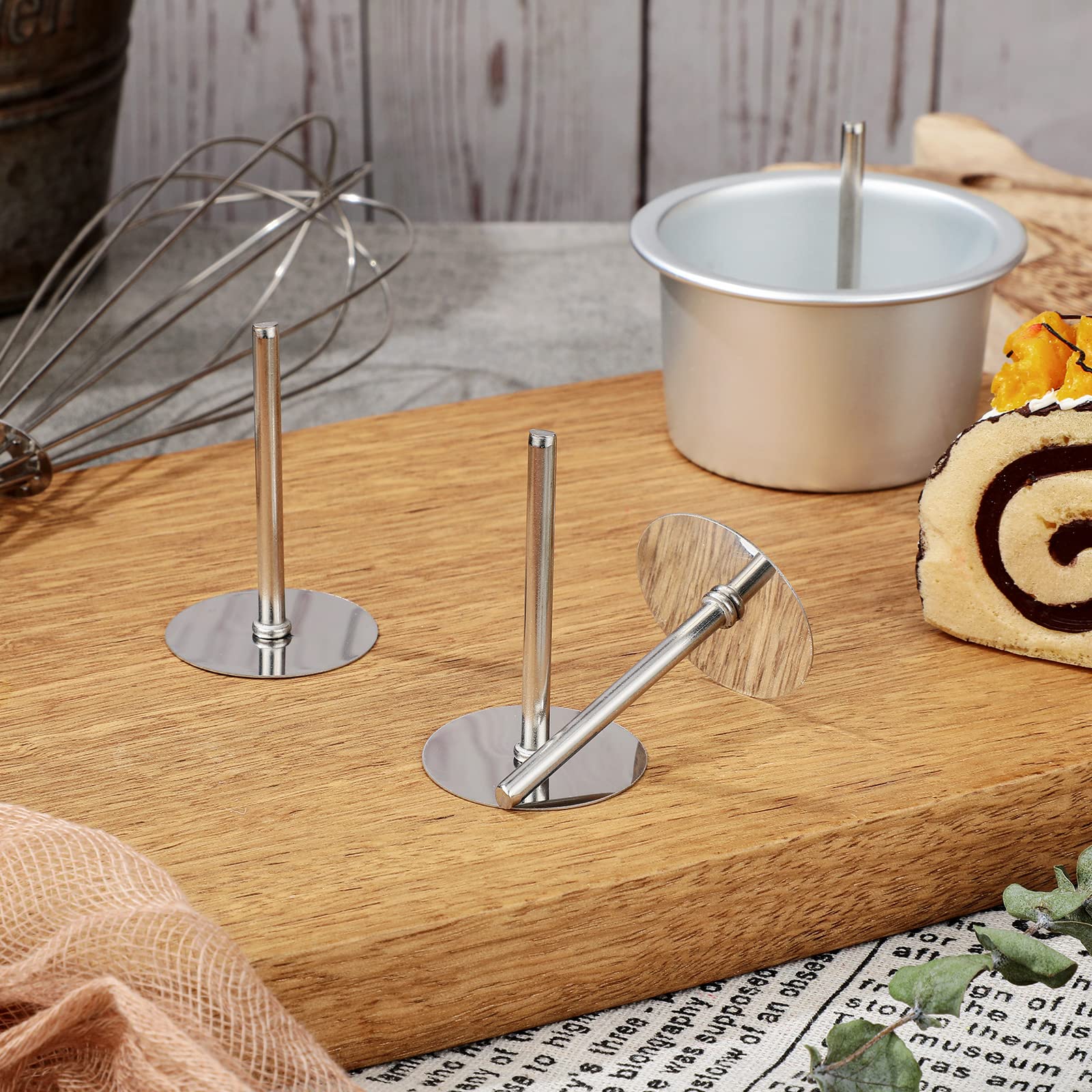8 Pieces Cake Heating Core For Baking Cakes Stainless Steel Heating Rod 2 Inches Silver Heat Rod For Cakes Decorating Supplies B