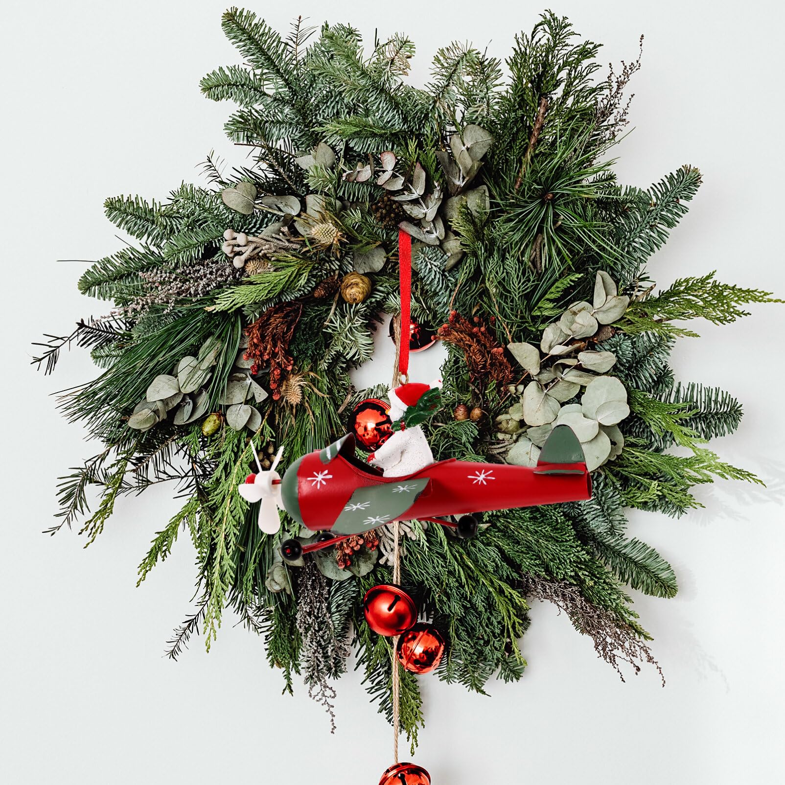 PRETYZOOM Christmas Tree Decoration Snowman Airplane Hanging Ornament Festive Xmas Pendants for Home Decor Tabletop Fireplace an