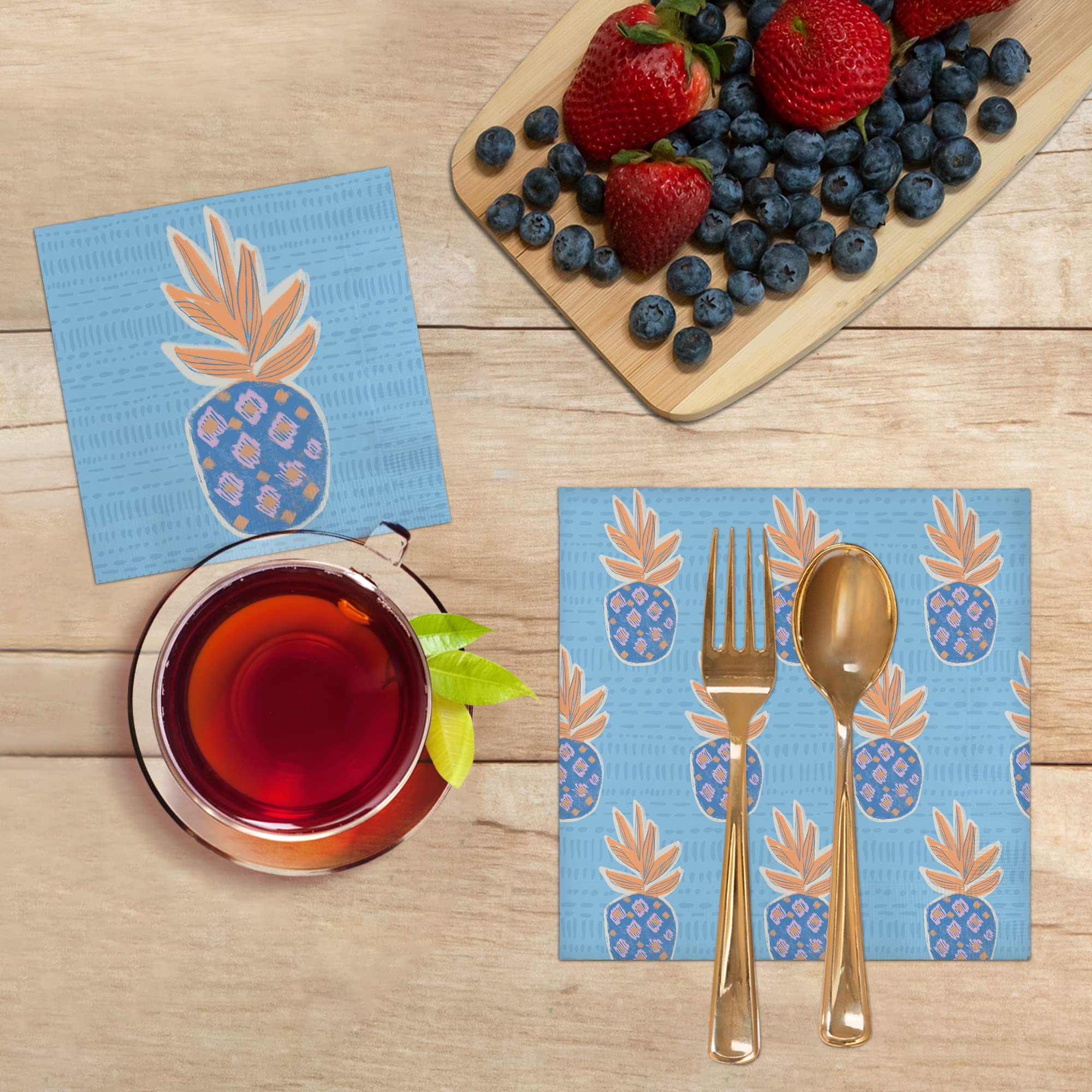 Paper Lunch Napkins By Studio Oh! - Royal Welcome - Pack Of 40 - Full-Color Art - 3-Ply Strong & Durable, Easy Cleanup - For Eve